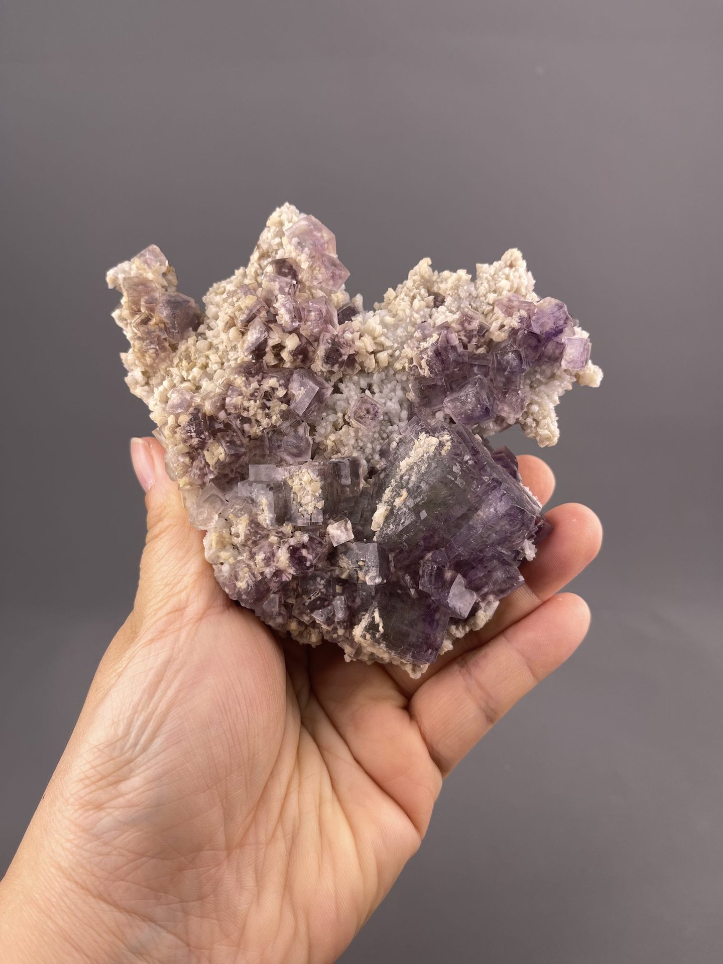 Purple Phantom Fluorite Cluster Hunan Province 1008