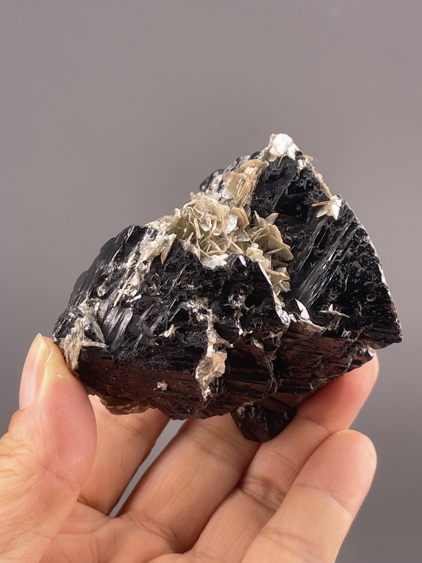 Cassiterite Crystal Specimen from Xuebaoding Mountain, China – crystal termination detail