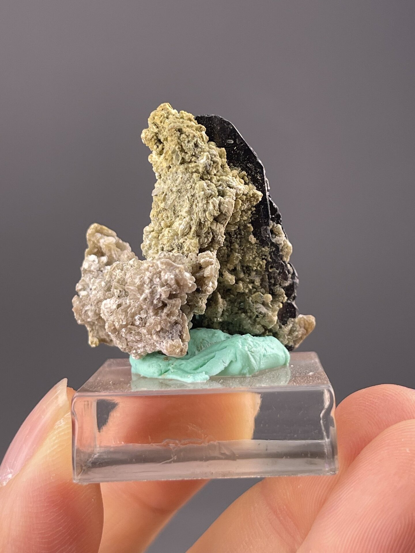 Top view of cassiterite showing tetragonal cross-section