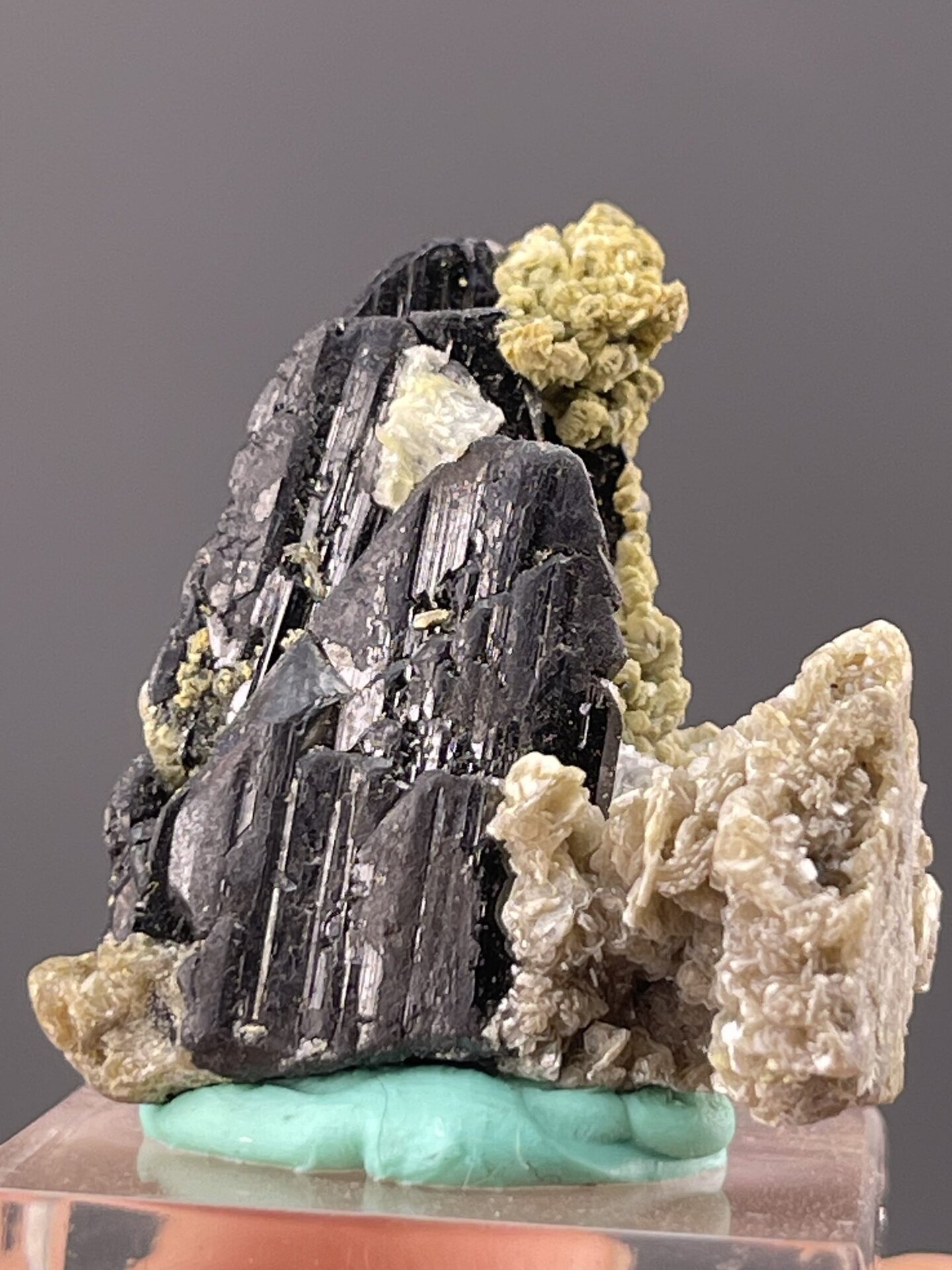 Detail of cassiterite surface showing metallic luster