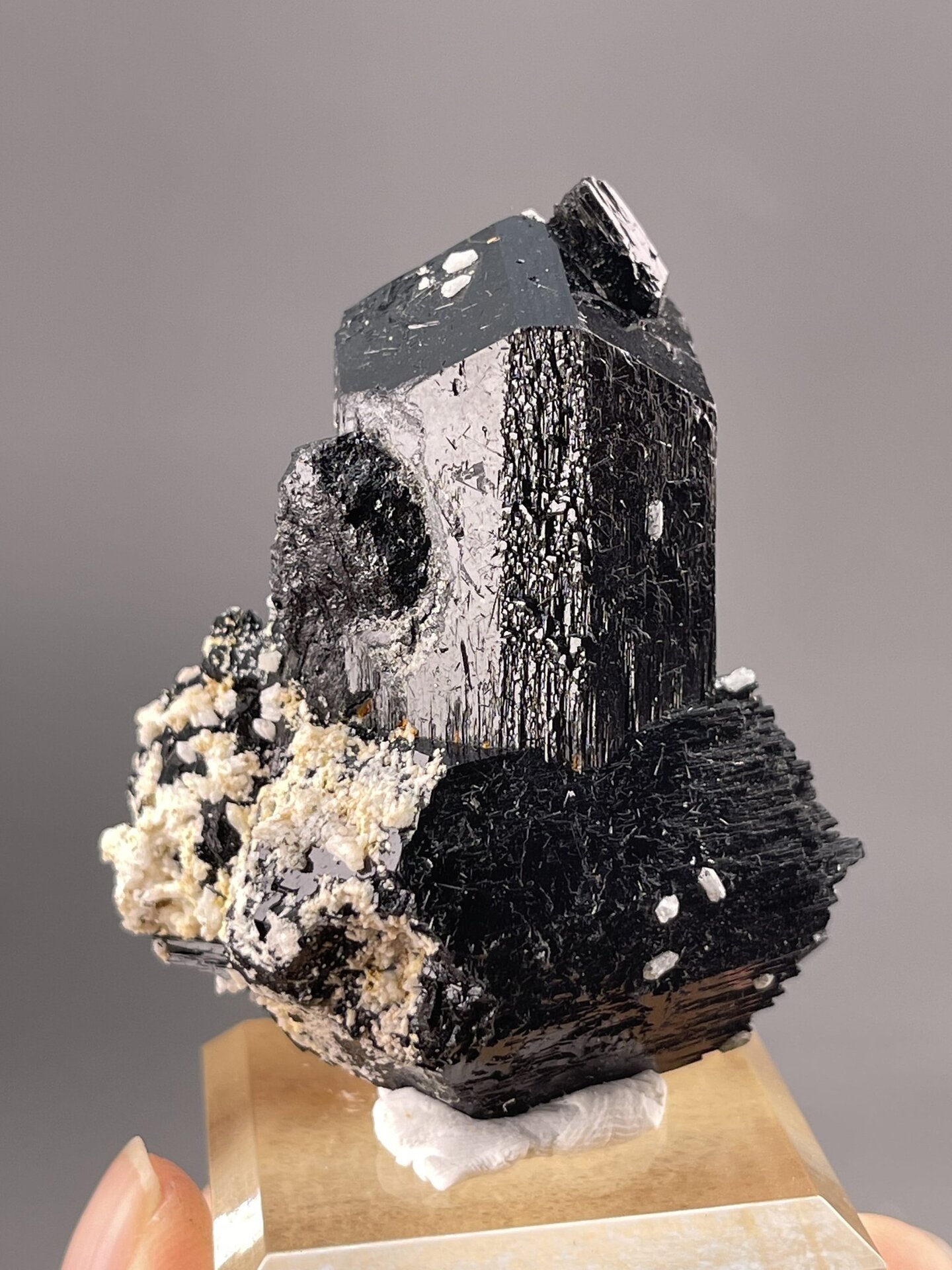 Tourmaline Prismatic from Tsumeb Mine, Namibia – side profile