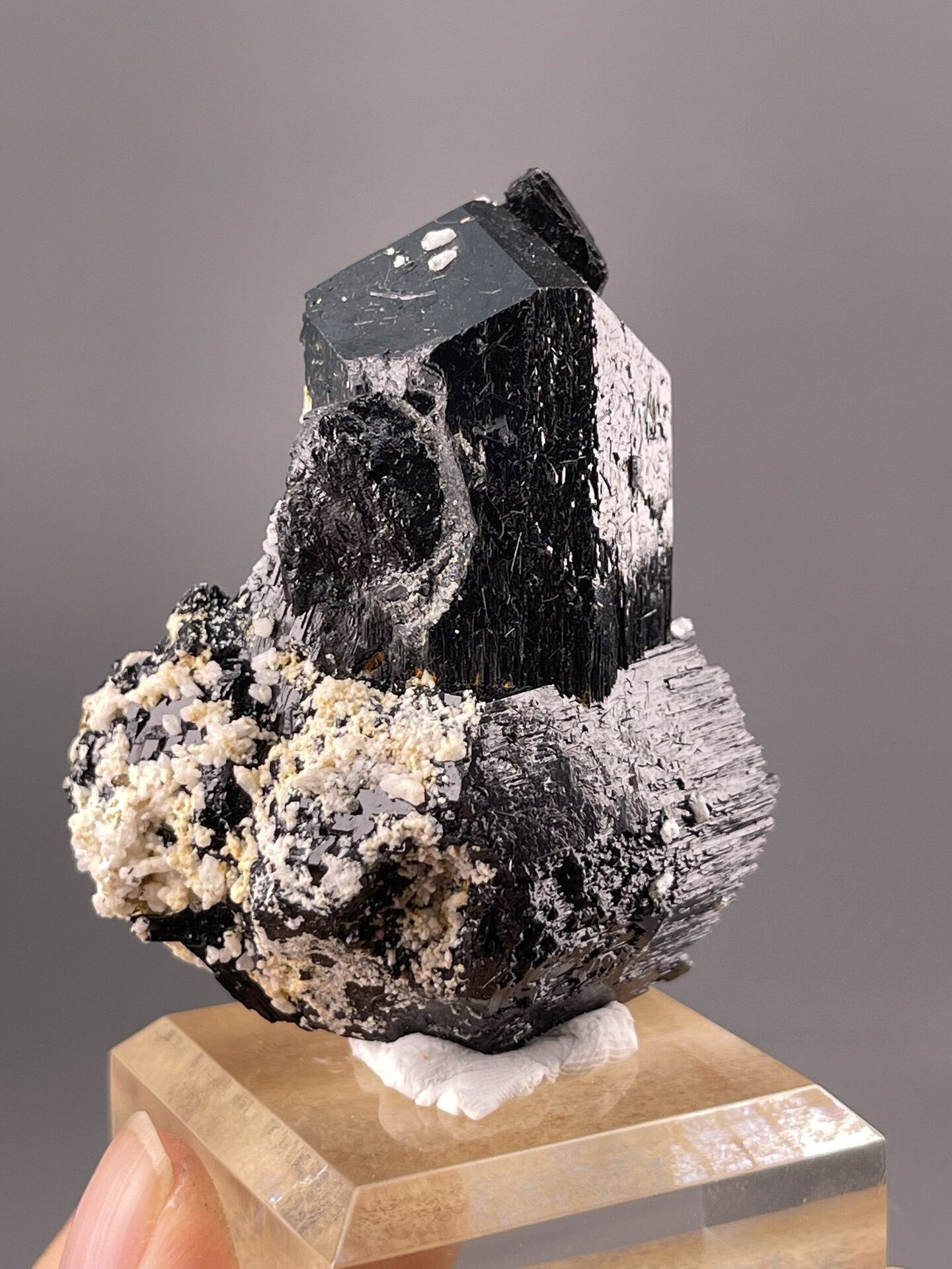 Tourmaline Prismatic from Tsumeb Mine, Namibia – top-down view