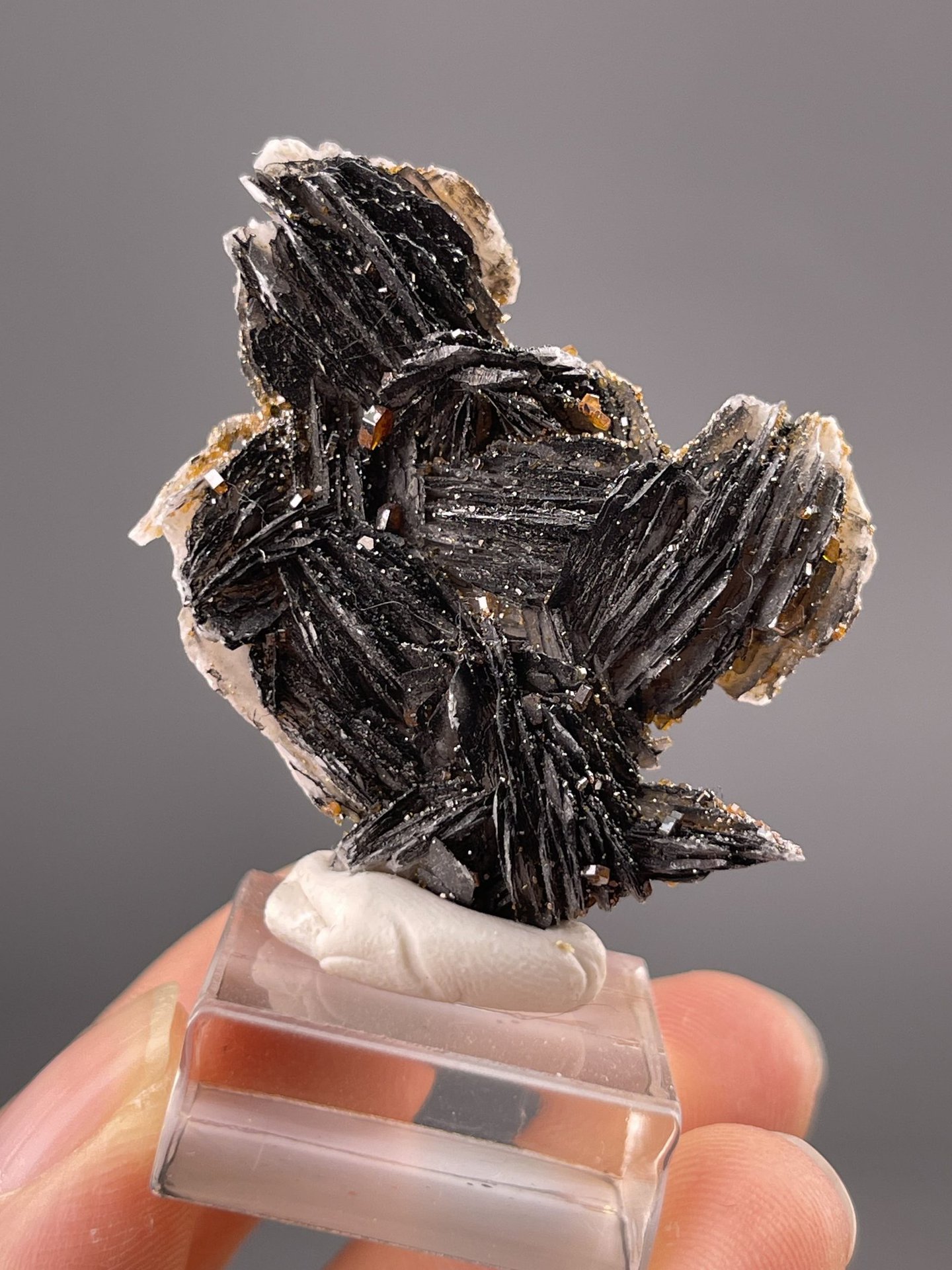 Red vanadinite cluster from Mibladen Morocco, SKU 1084