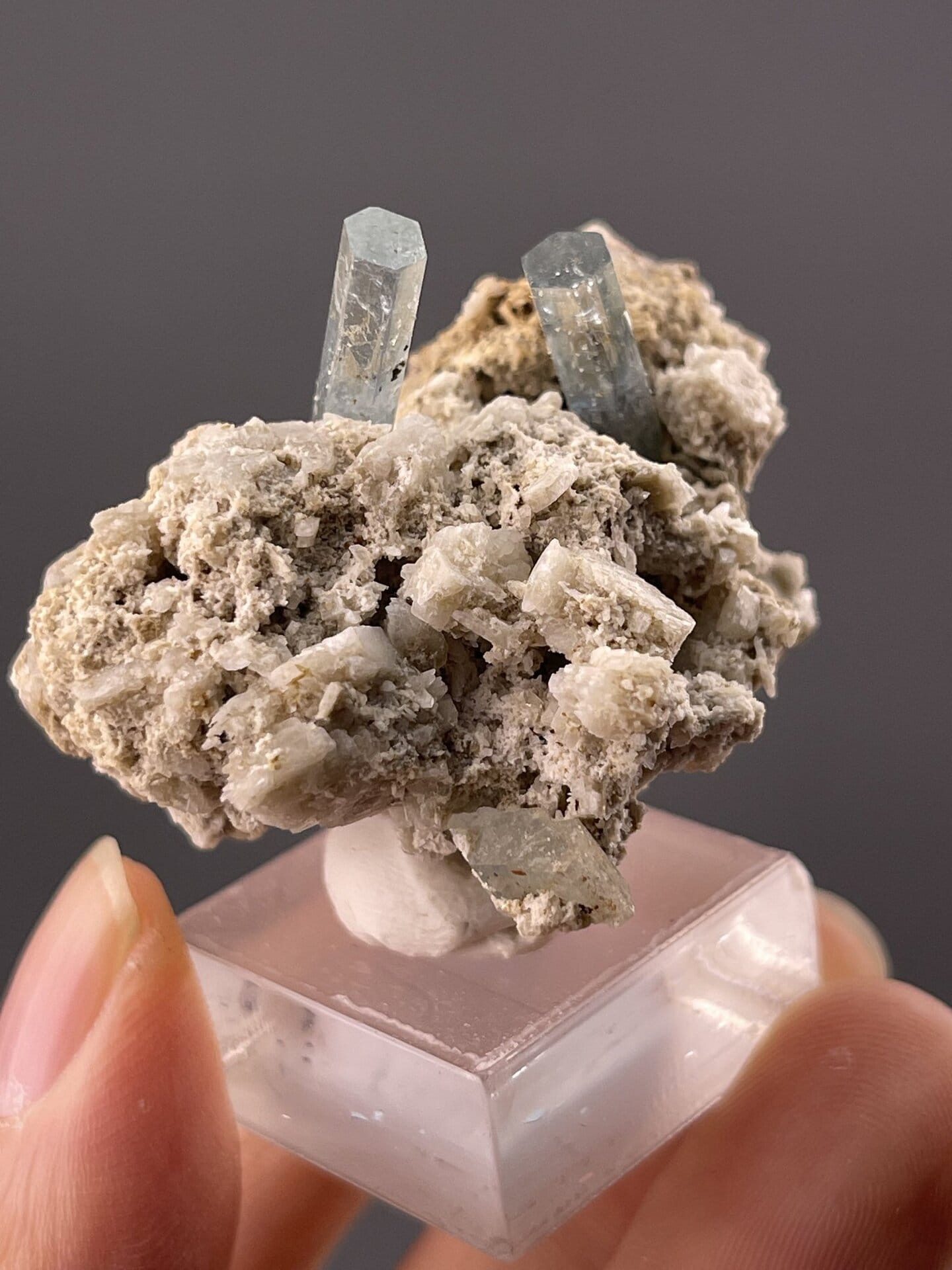 Erongo Mountains aquamarine crystal specimen, Namibia, SKU 1066