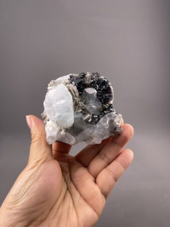 Blue Cassiterite Cluster Xuebaoding Pingwu