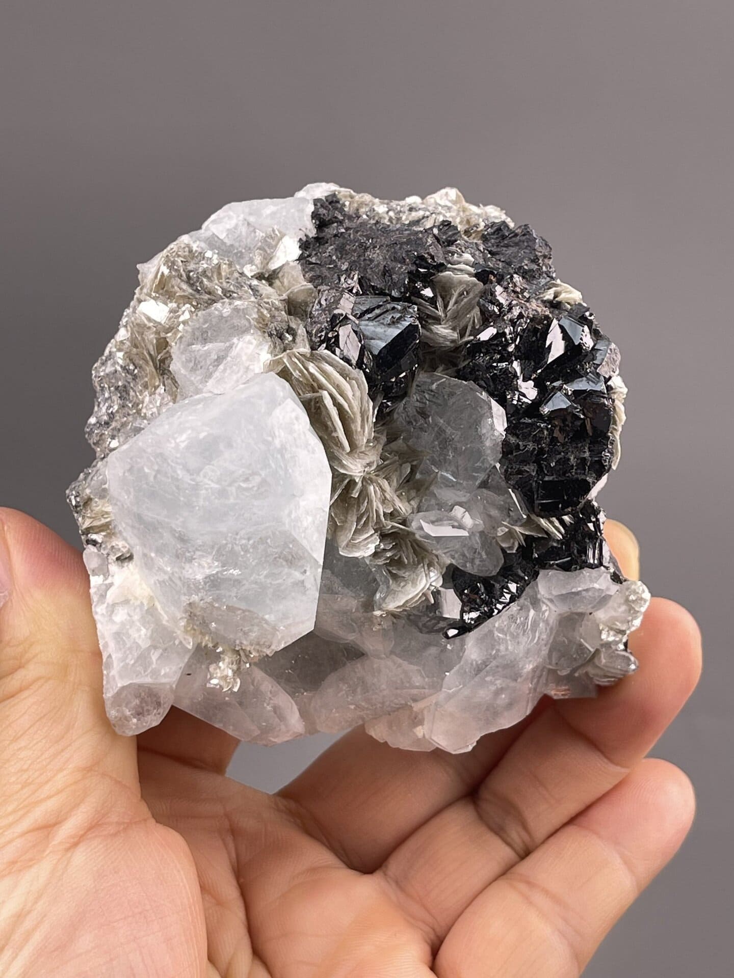 Blue Cassiterite Cluster Xuebaoding Pingwu