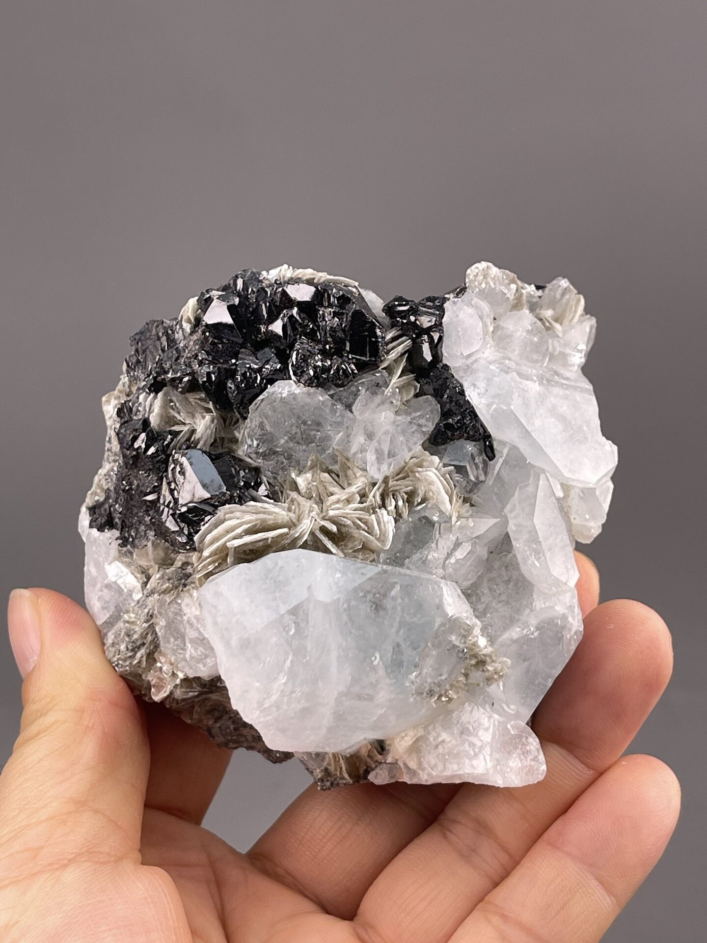 Blue Cassiterite Cluster Xuebaoding Pingwu