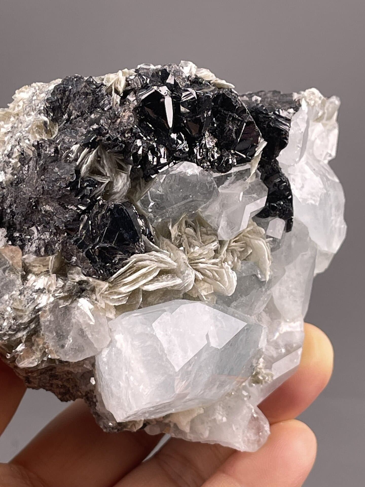 Blue Cassiterite Cluster Xuebaoding Pingwu