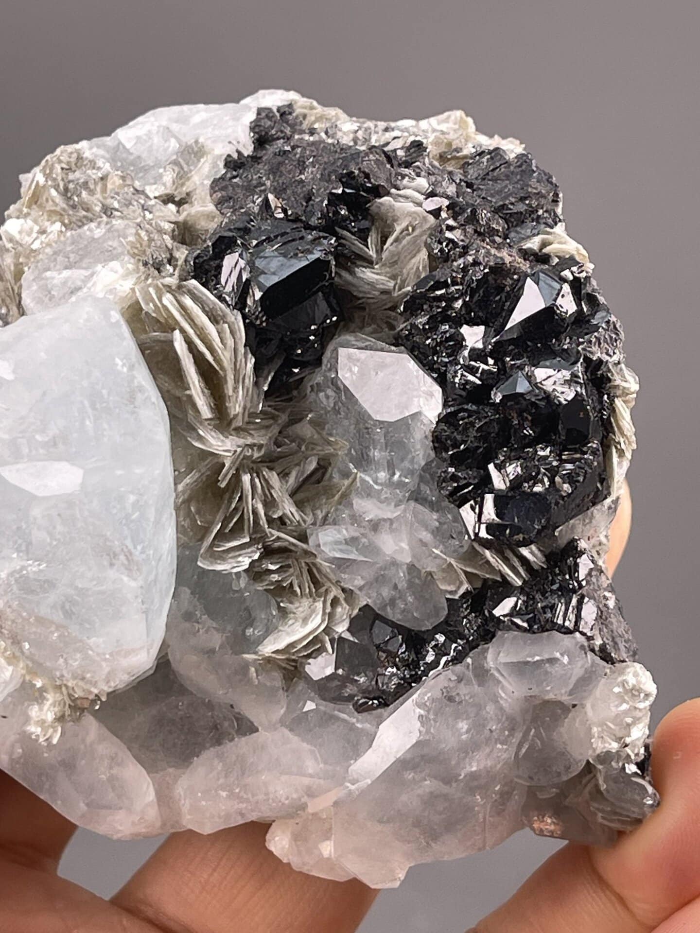 Blue Cassiterite Cluster Xuebaoding Pingwu