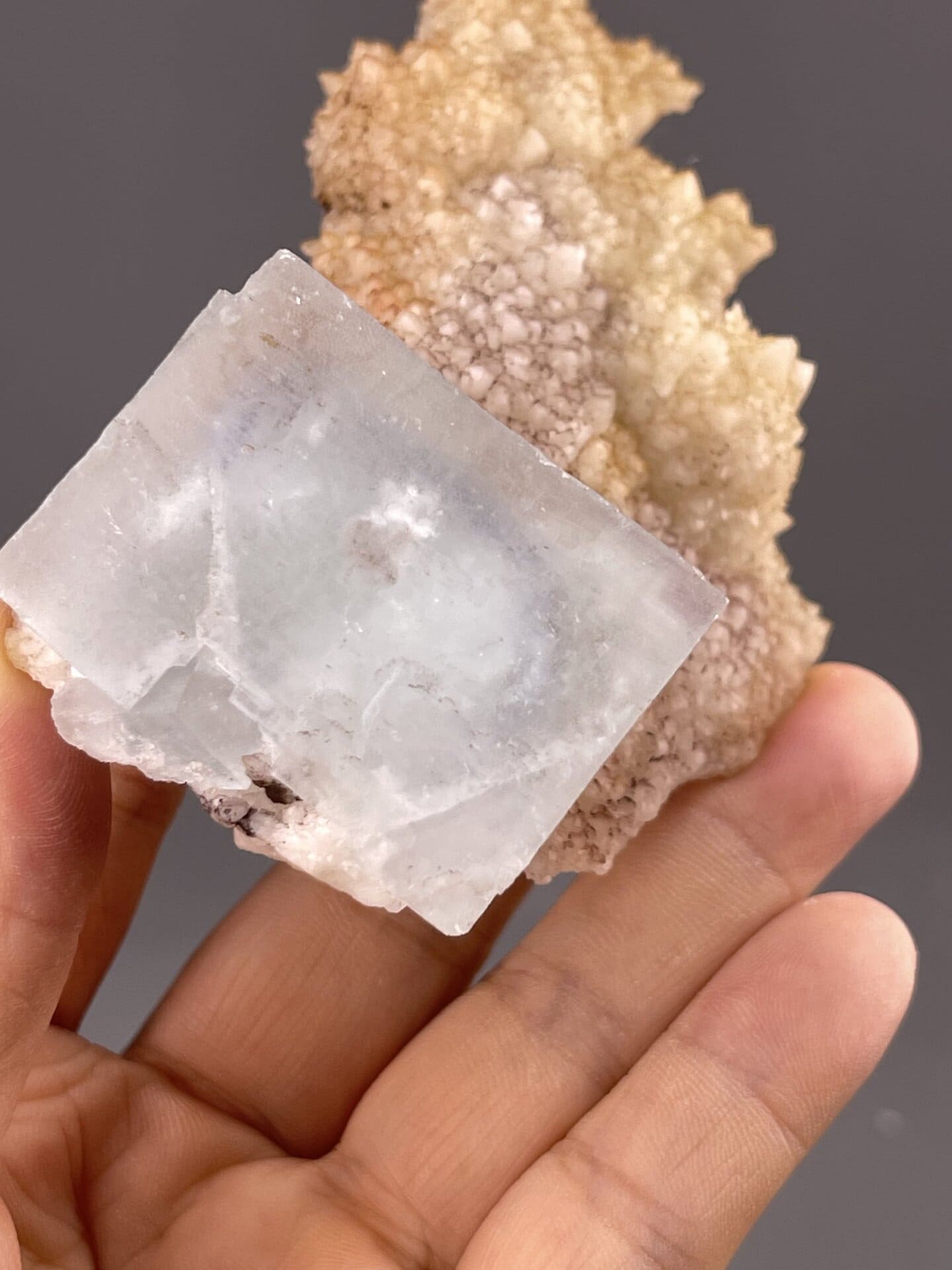 Cubic Dolomite Specimen from Guangxi, China – reverse side