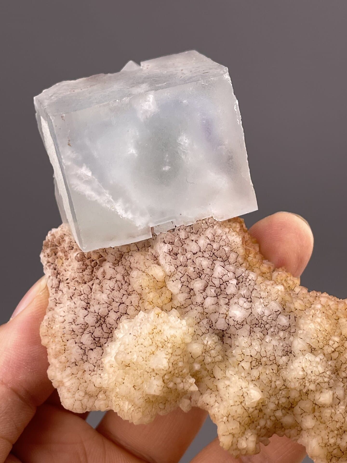Cubic Dolomite Specimen from Guangxi, China – crystal termination detail