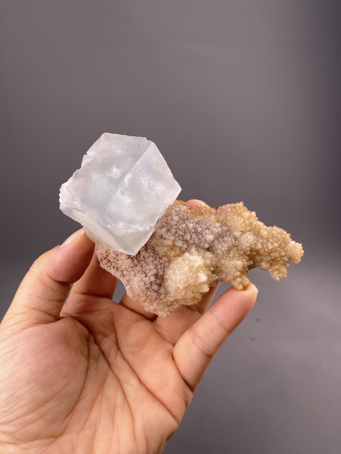 Cubic Dolomite Specimen from Guangxi, China – full specimen against white background