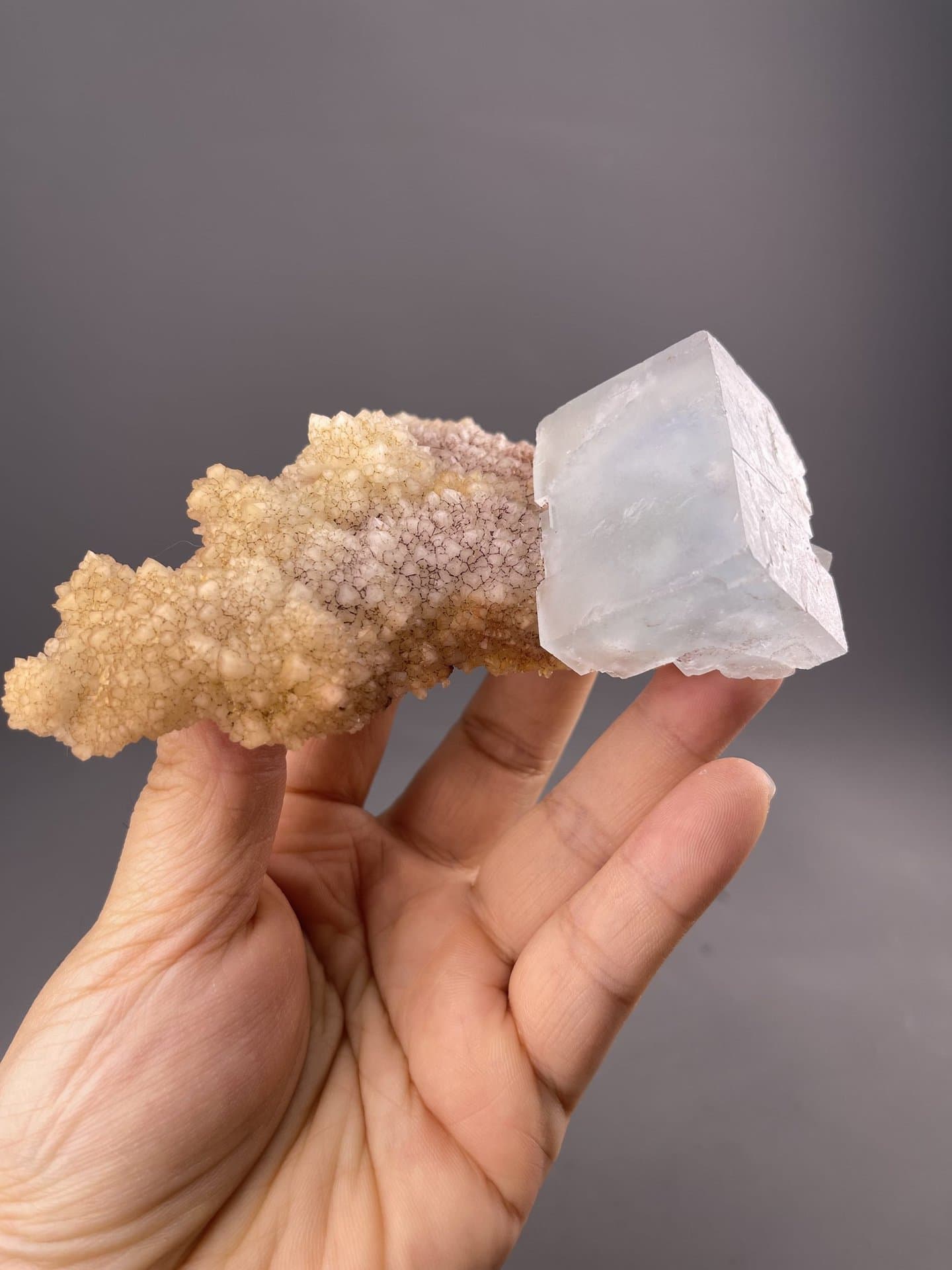 Cubic Dolomite Specimen from Guangxi, China – scale reference view