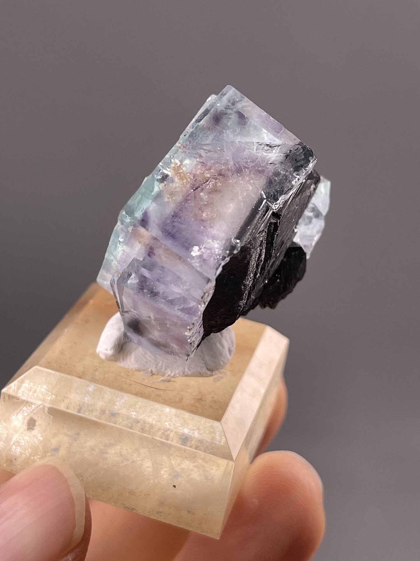 Cubic Fluorite Specimen from Yaogangxian Mine, Hunan – reverse side