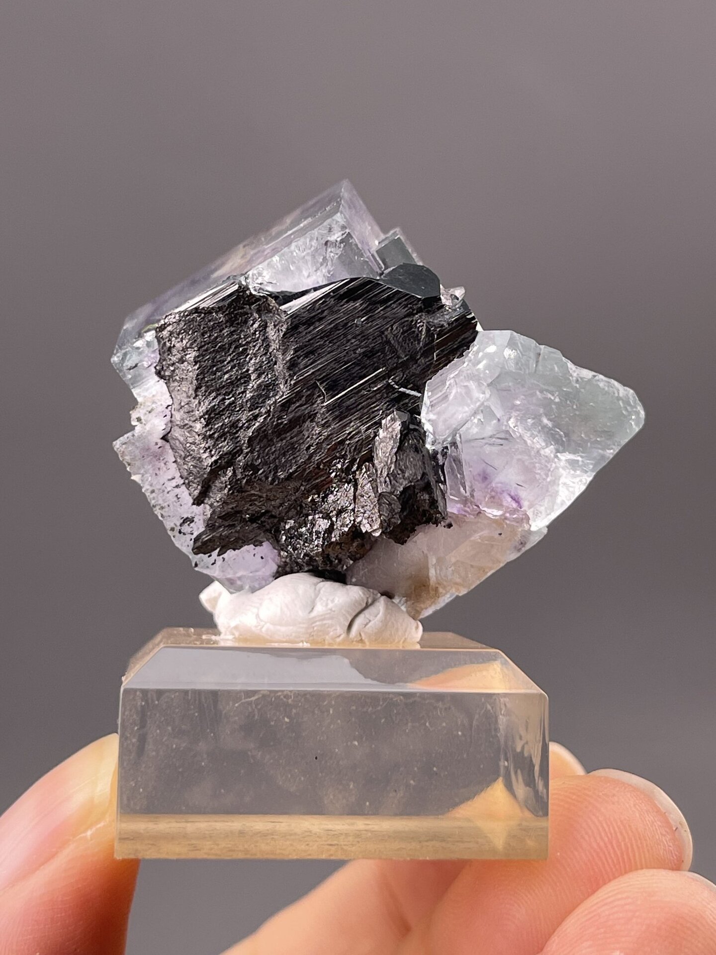 Cubic Fluorite Specimen from Yaogangxian Mine, Hunan – crystal termination detail