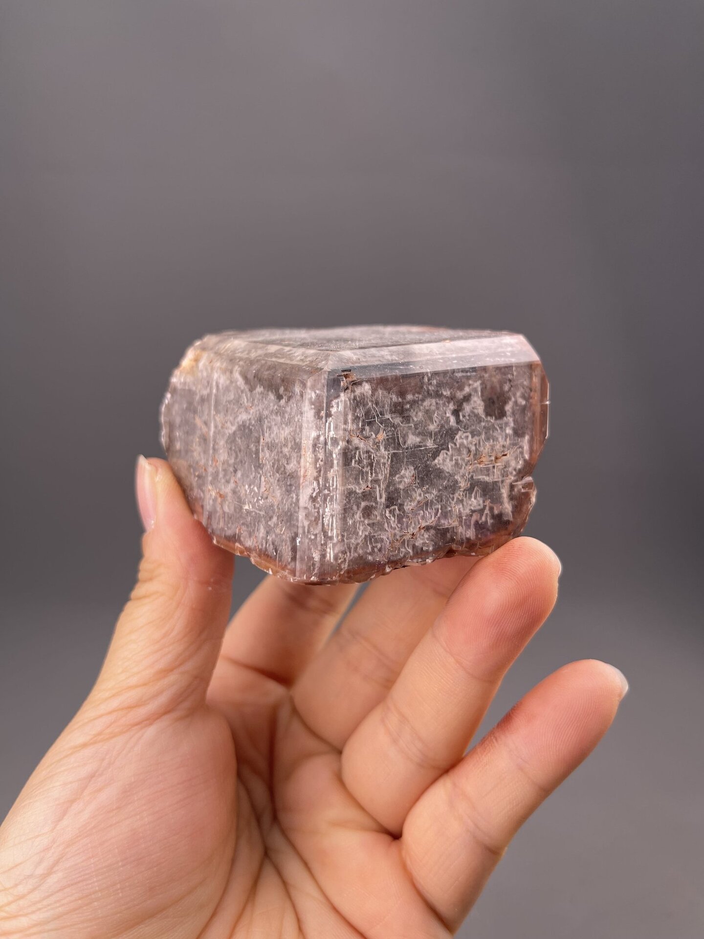 Brown to chocolate calcite with prismatic habit, Anhui Province, China