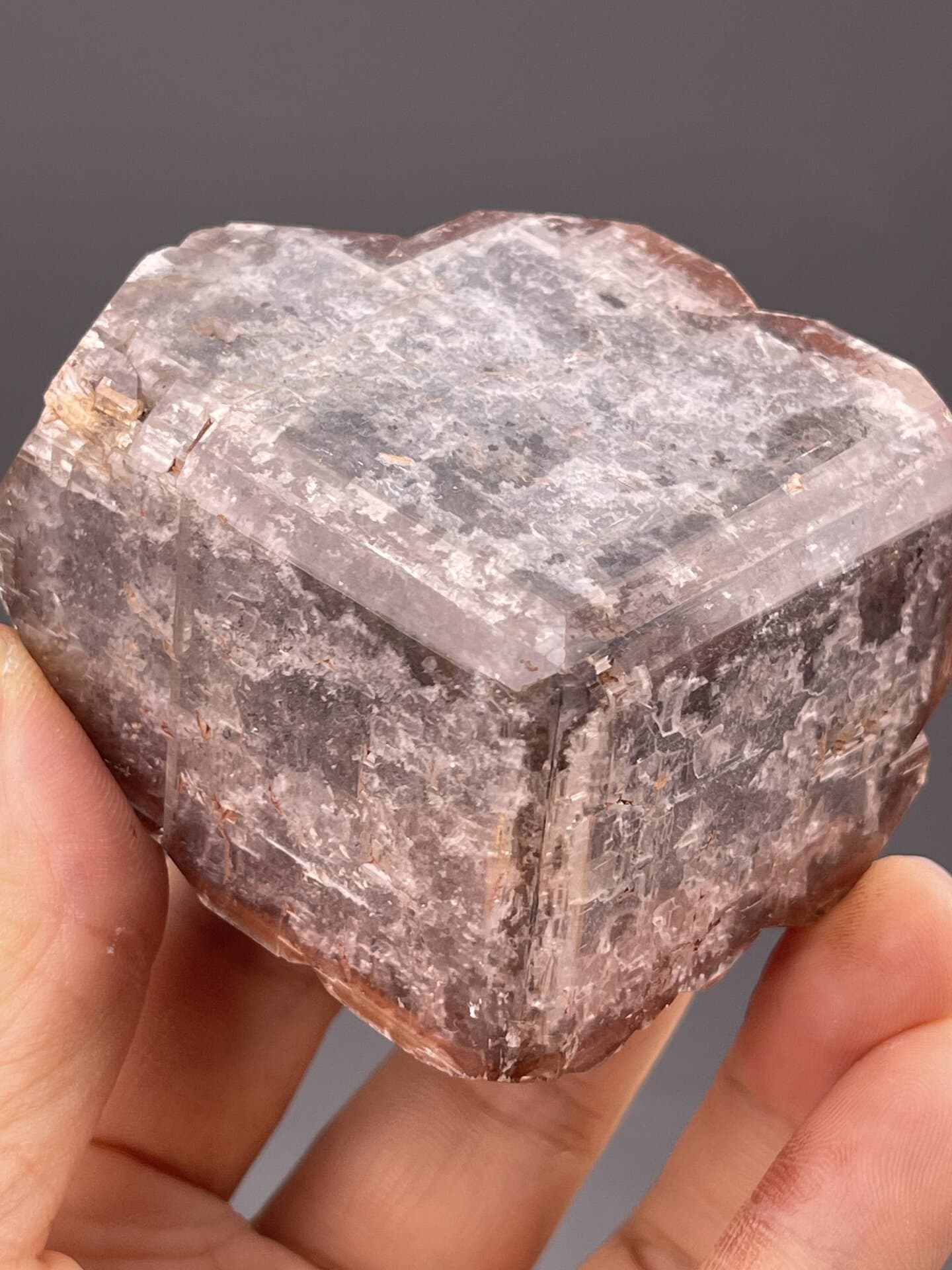 Front view of brown calcite, 22×16×19 mm, Anhui Province China