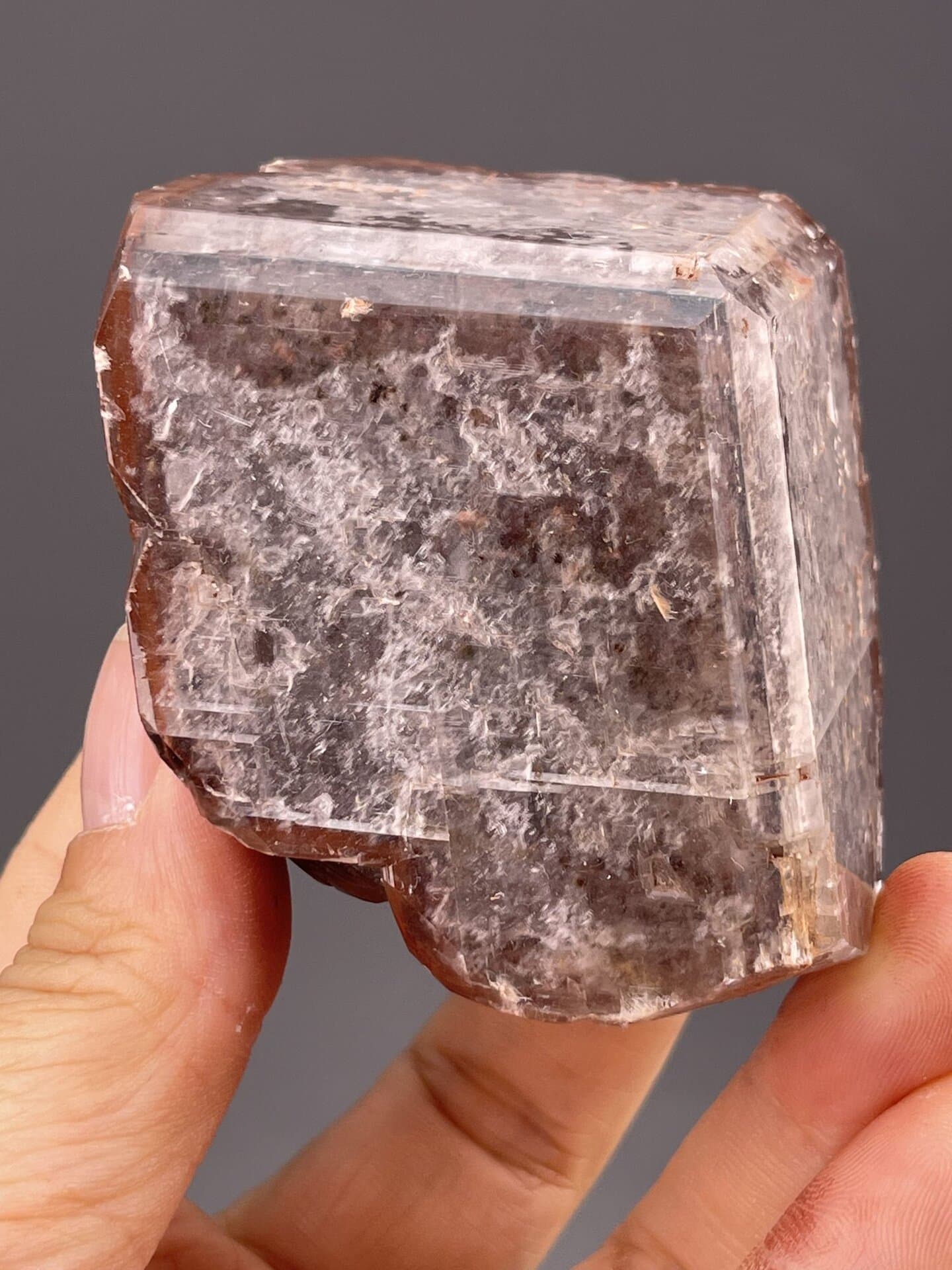 Detail of calcite surface showing vitreous luster quality