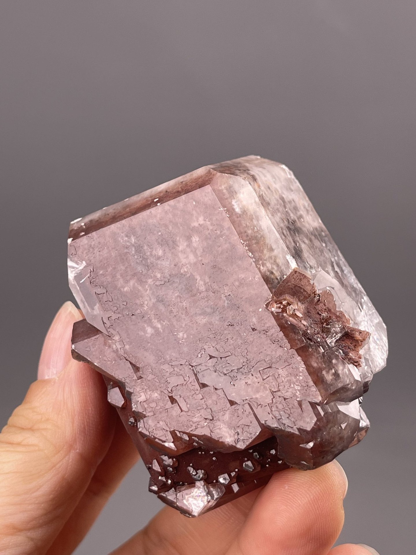 Prismatic Calcite Crystal from Yunnan, China – top-down view