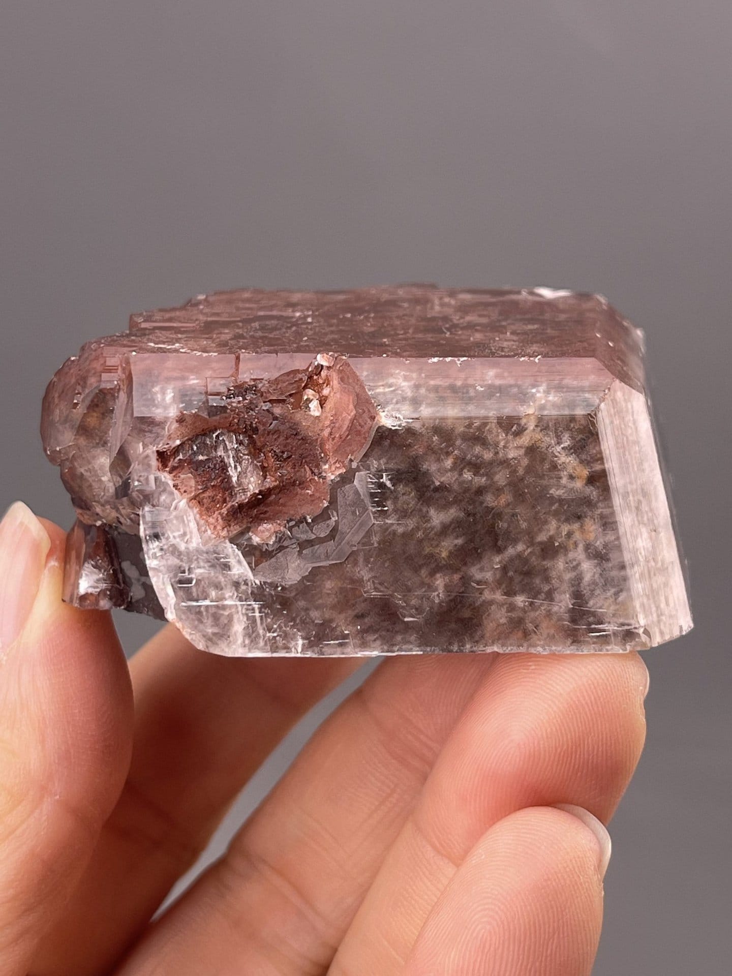 Prismatic Calcite Crystal from Yunnan, China – reverse side