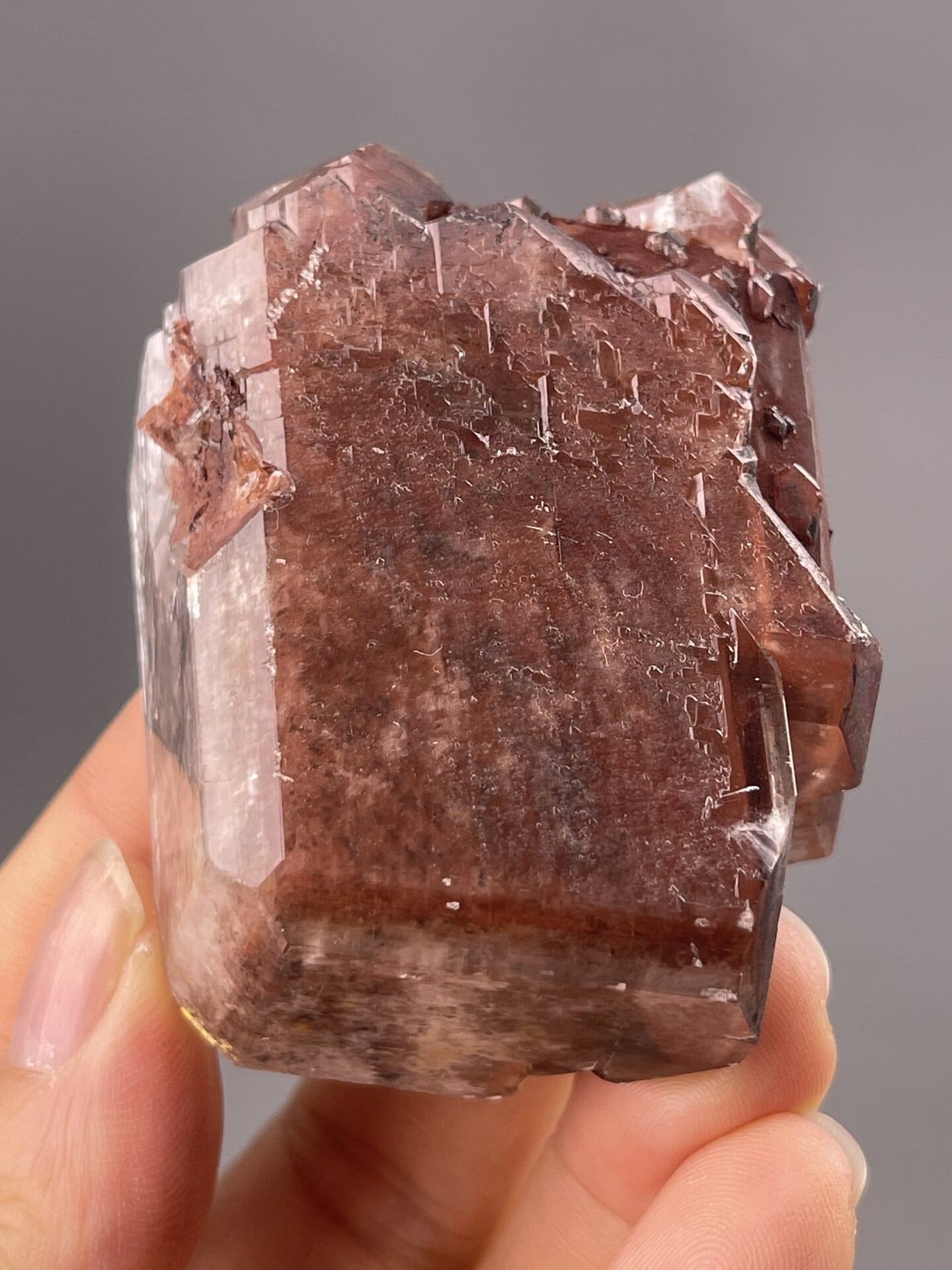 Prismatic Calcite Crystal from Yunnan, China – crystal termination detail