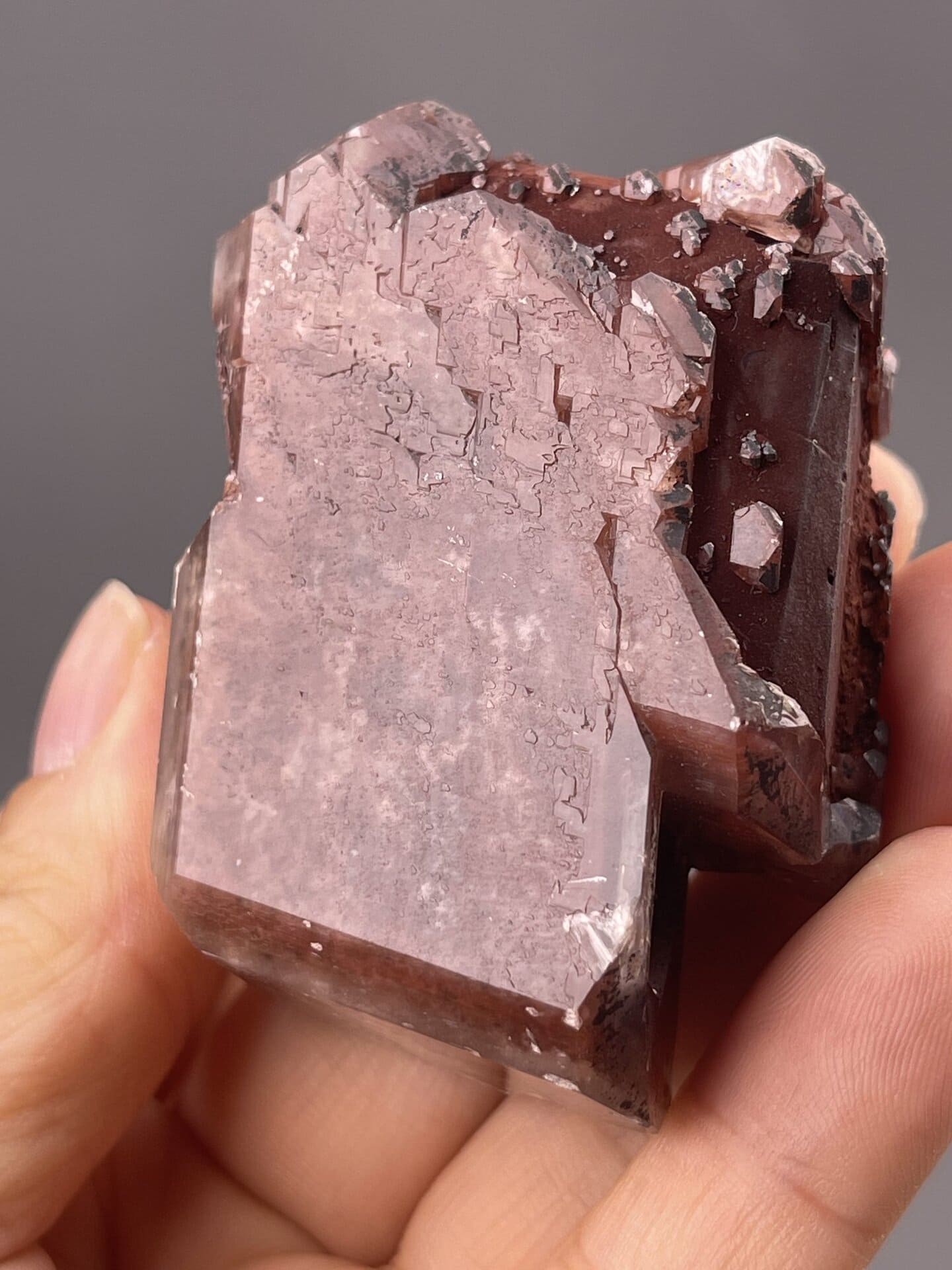 Prismatic Calcite Crystal from Yunnan, China – scale reference view