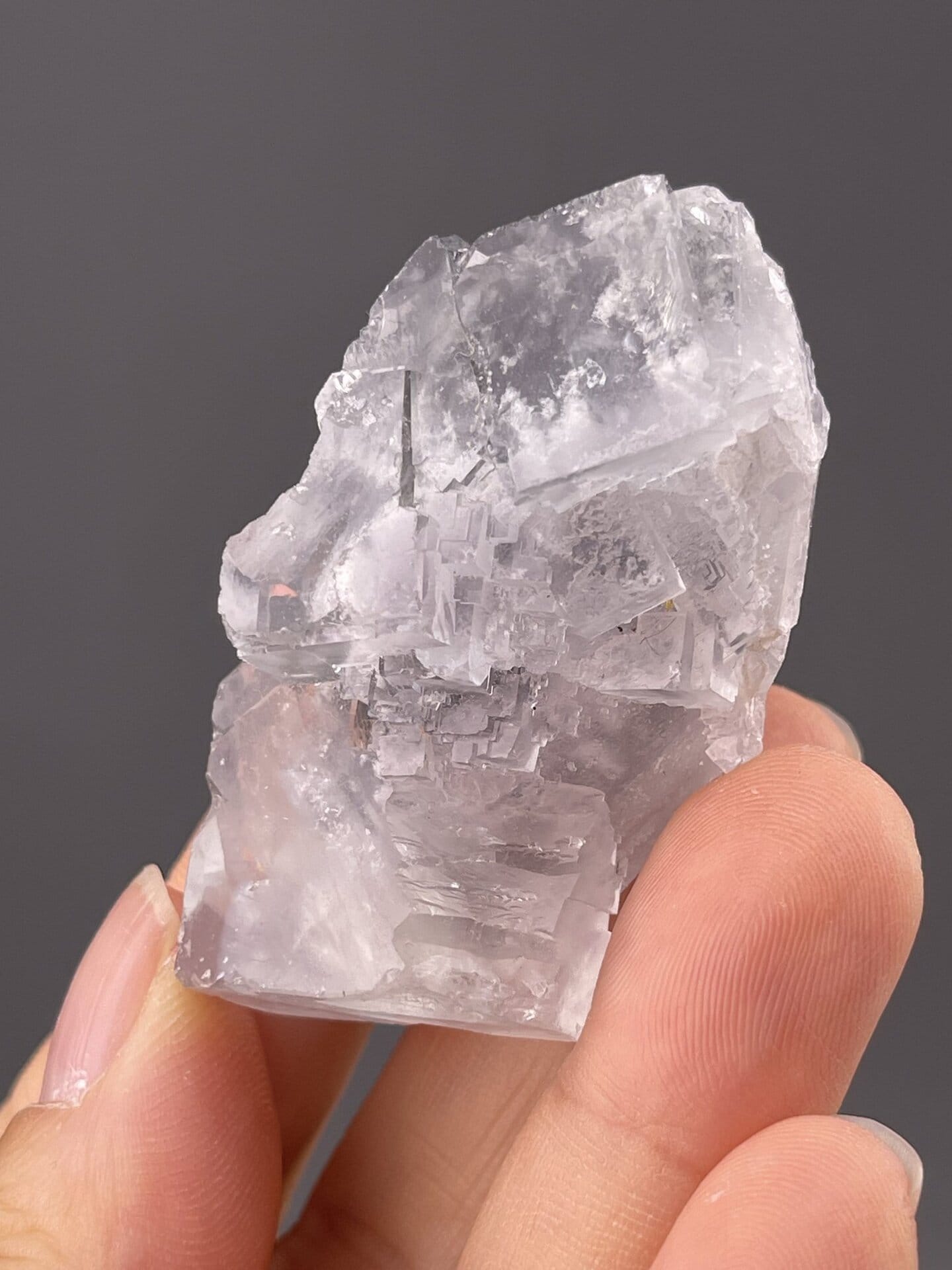 Colorless twinned fluorite from Xianghualing Mine Hunan, SKU 1116