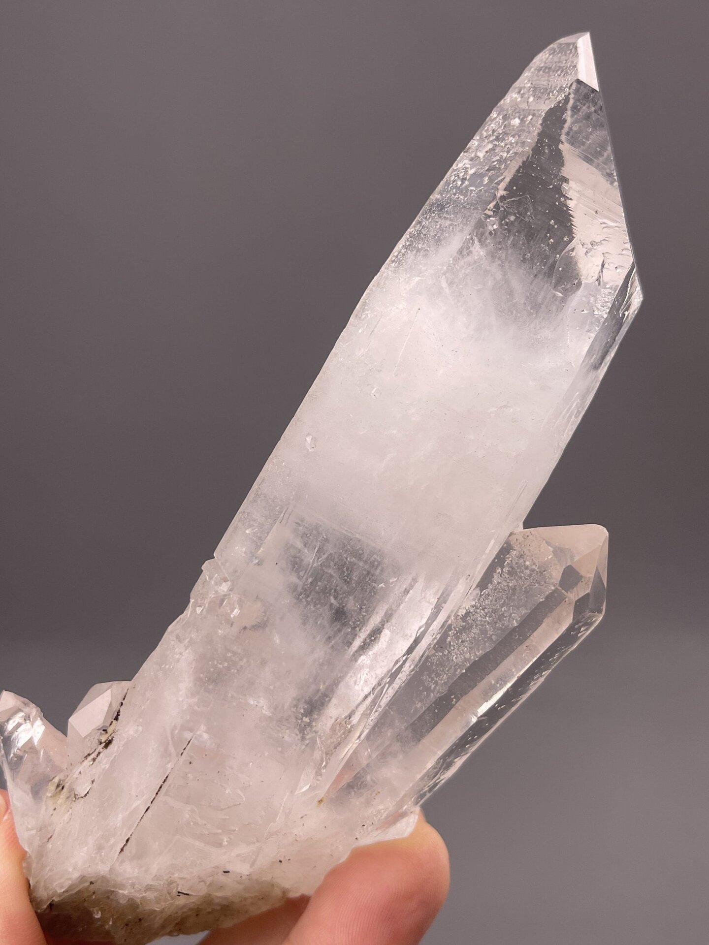 Himalayan Quartz Crystal from Parvati Valley, Pakistan – close-up of crystal surface