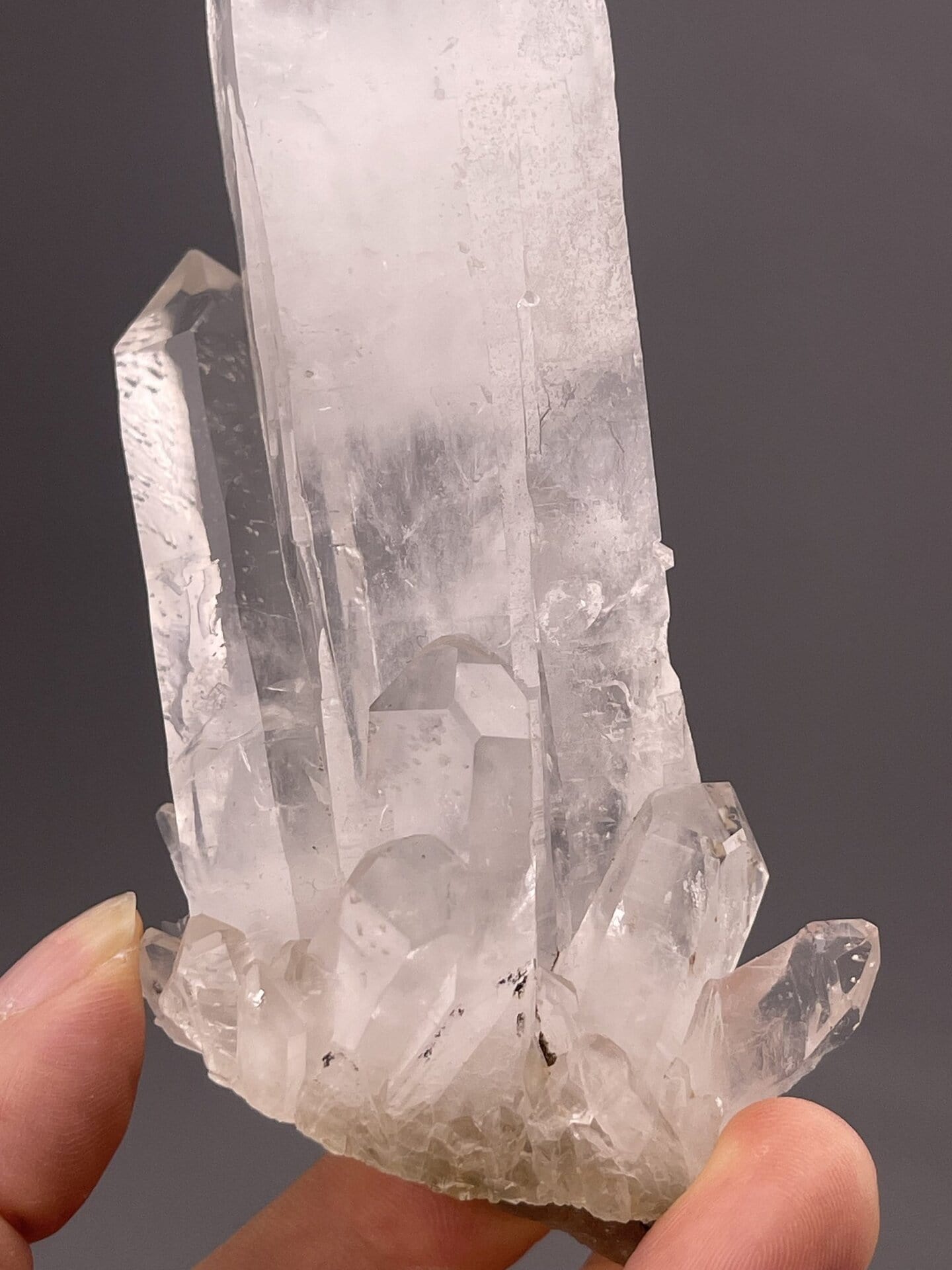Himalayan Quartz Crystal from Parvati Valley, Pakistan – crystal termination detail