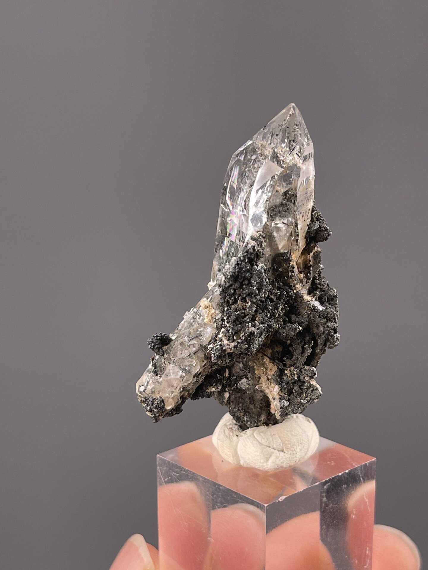SiO₂ trigonal quartz, Mohs 7, colorless, Erongo Mountains Namibia