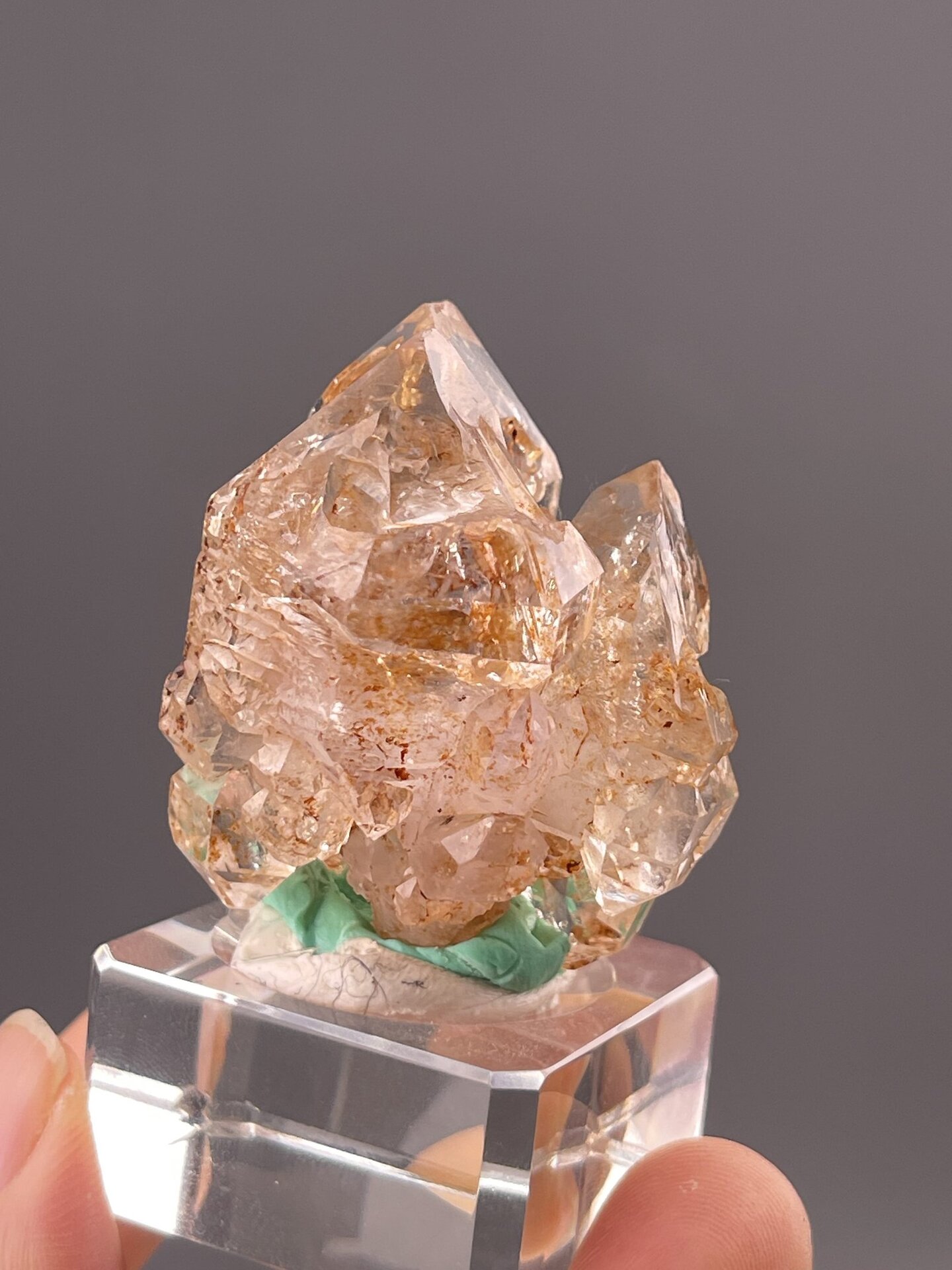 Quartz scepter crystal top view, Haramosh Mountains, Pakistan