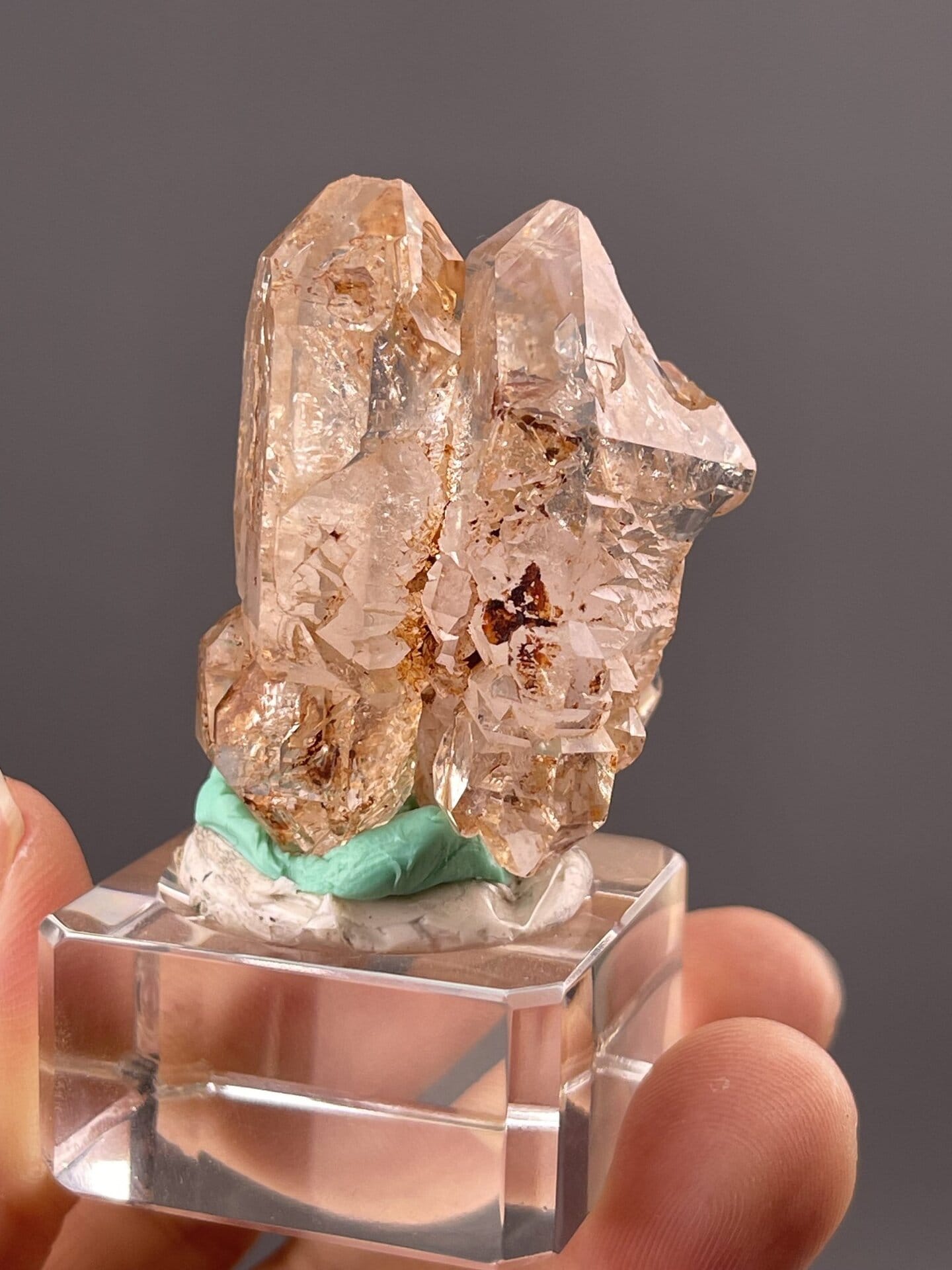 Scepter quartz detail showing overgrowth, Haramosh Mountains