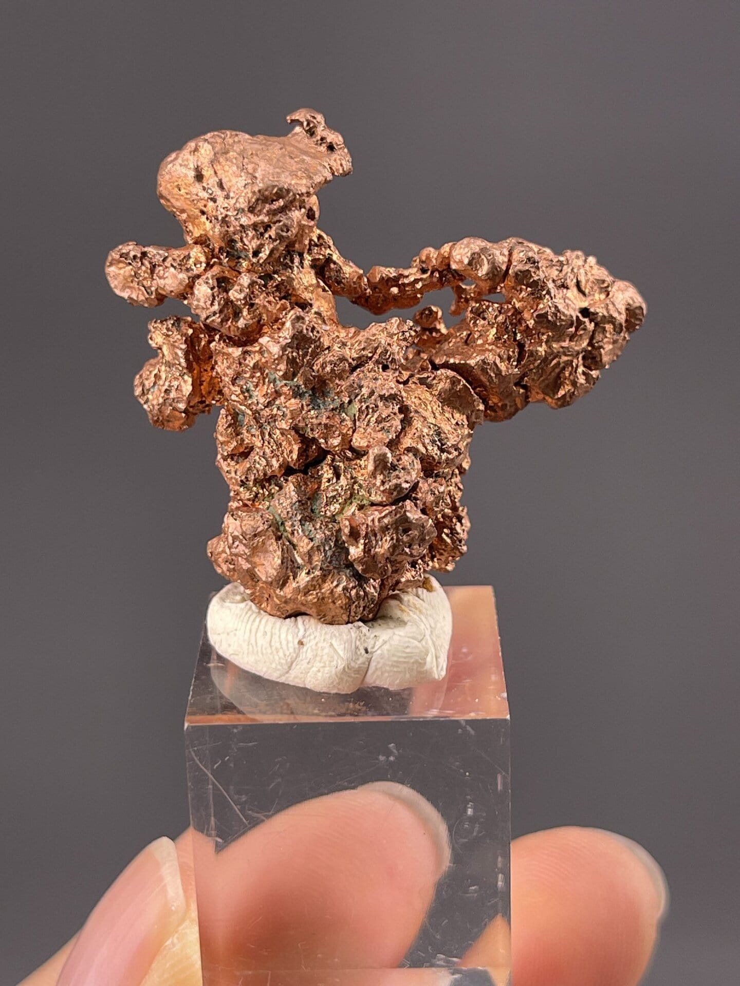 Close-up of copper showing metallic surface and natural texture