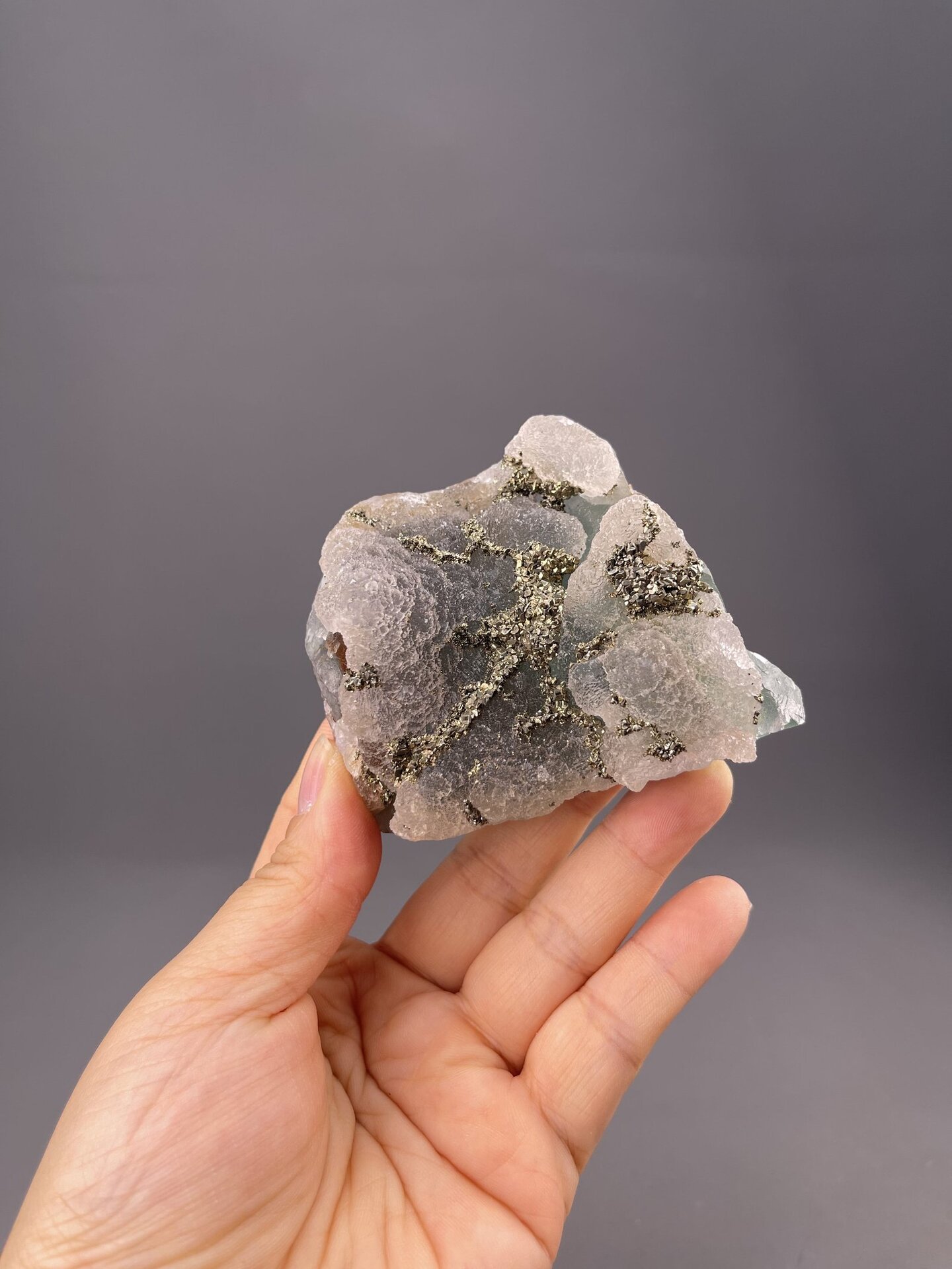 Green fluorite cluster from Dexing City Jiangxi China, SKU 1148
