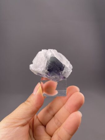 Fluorite Crystal - Translucent Light Purple - Glassy Luster and Dark Zoning - Fujian, China - Collector's Gem