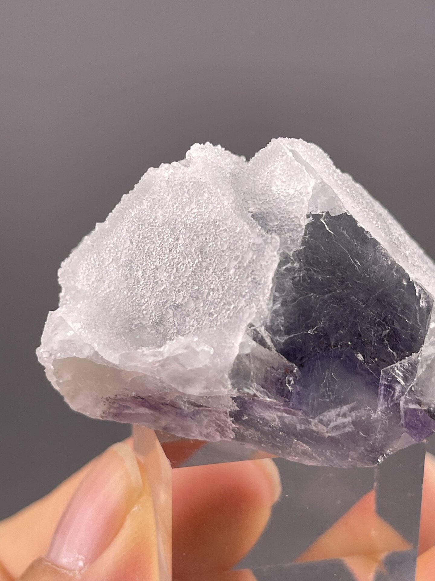 Green octahedral fluorite from Fujian Province China, SKU 1111