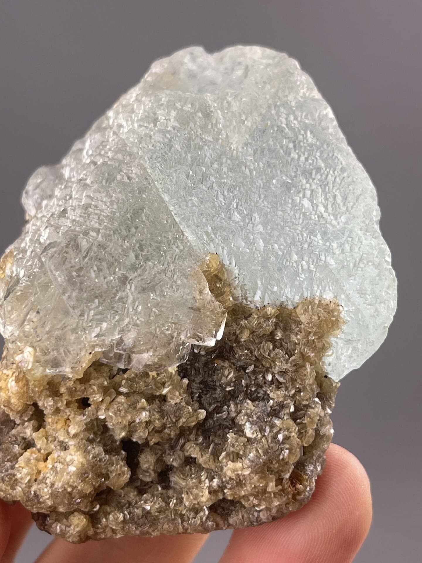 Fluorite Crystal with Color Variations from Yaogangxian Mine – close-up of crystal surface