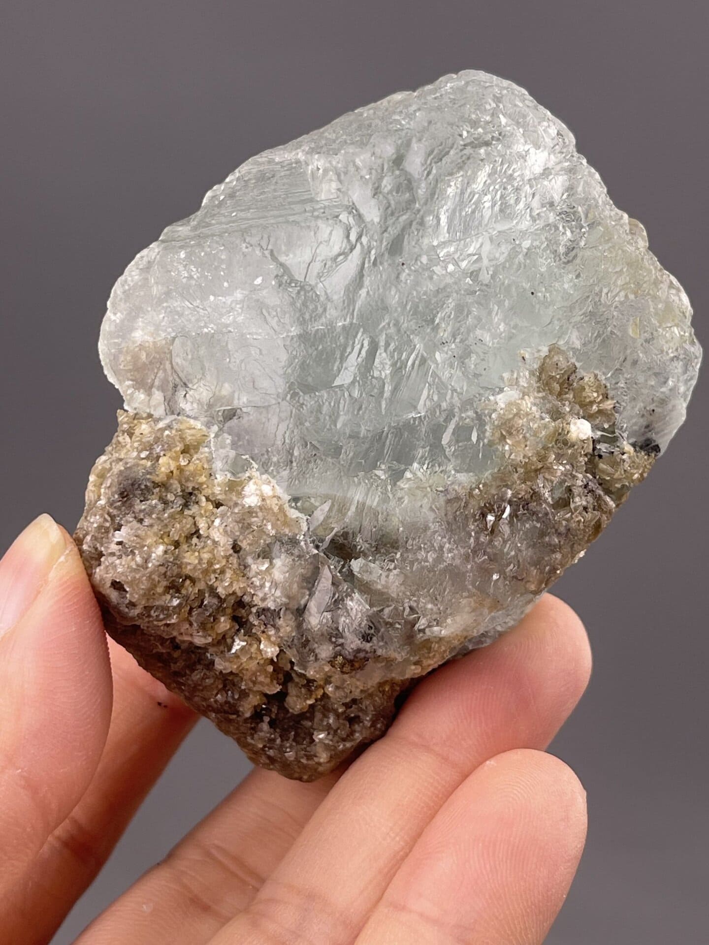 Fluorite Crystal with Color Variations from Yaogangxian Mine – crystal termination detail