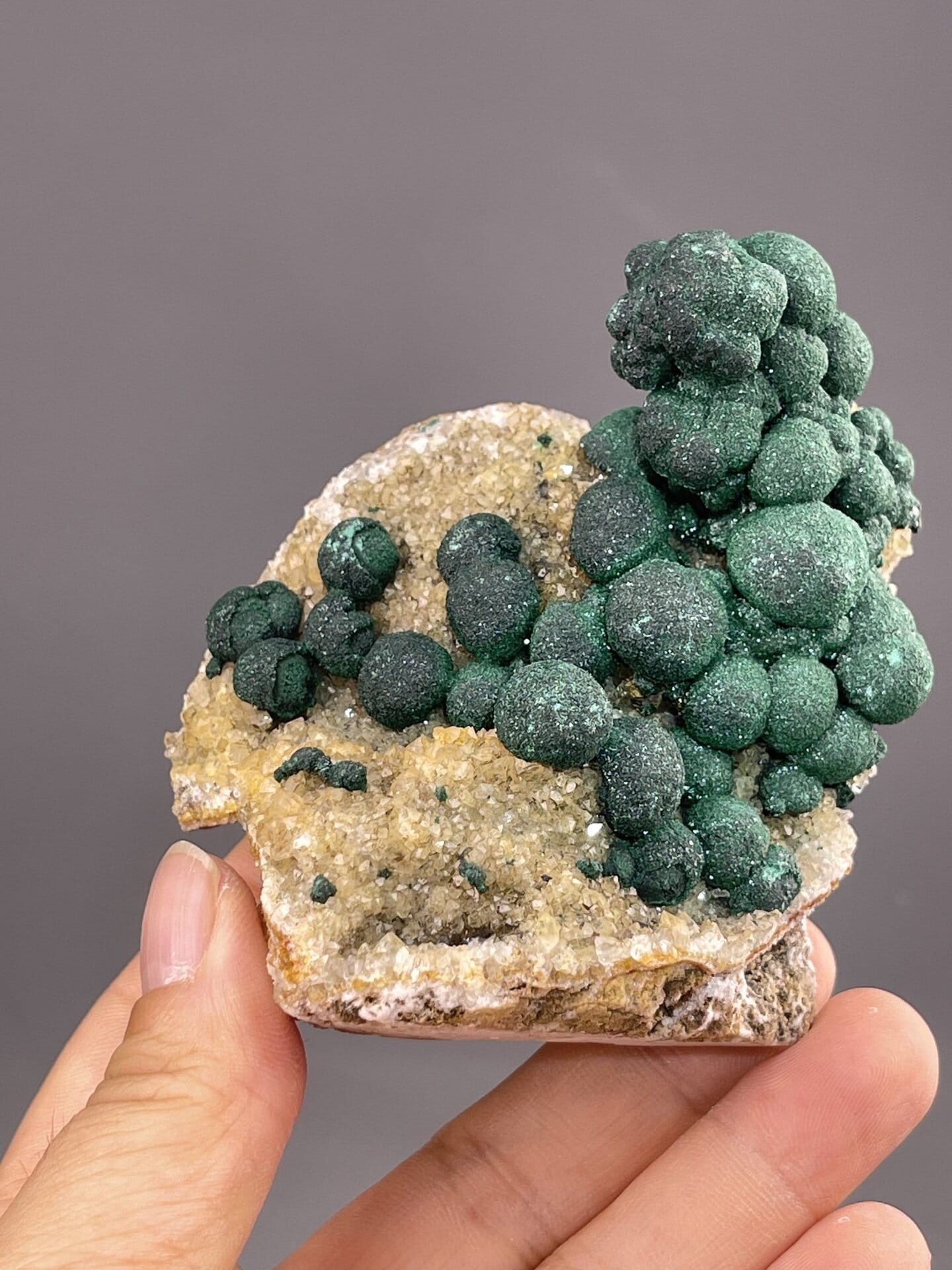 Malachite Specimen from DR Congo Origin – side profile