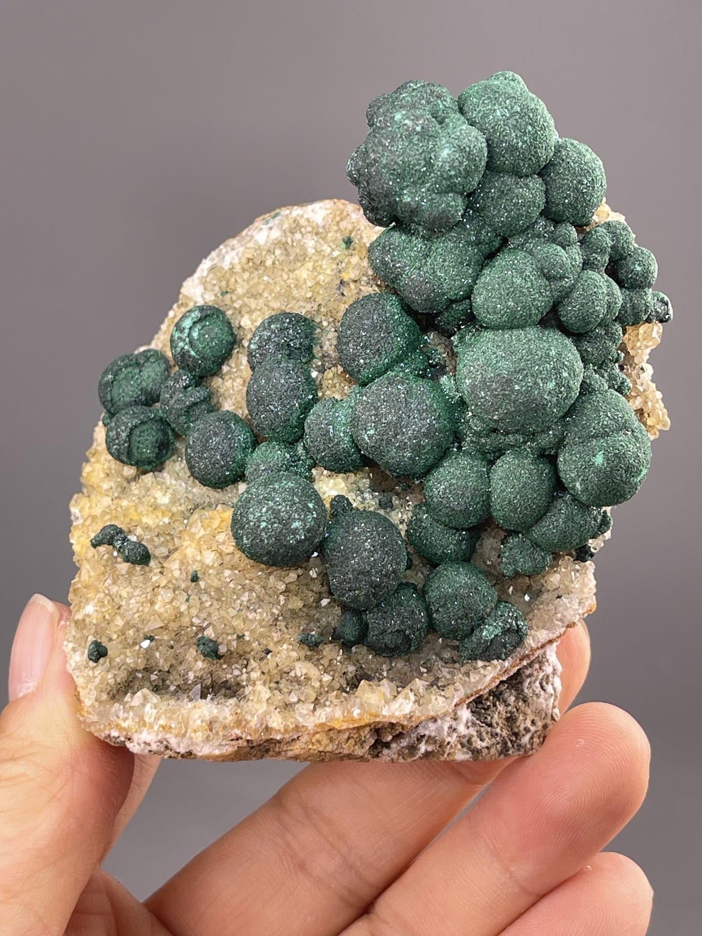 Malachite Specimen from DR Congo Origin – top-down view