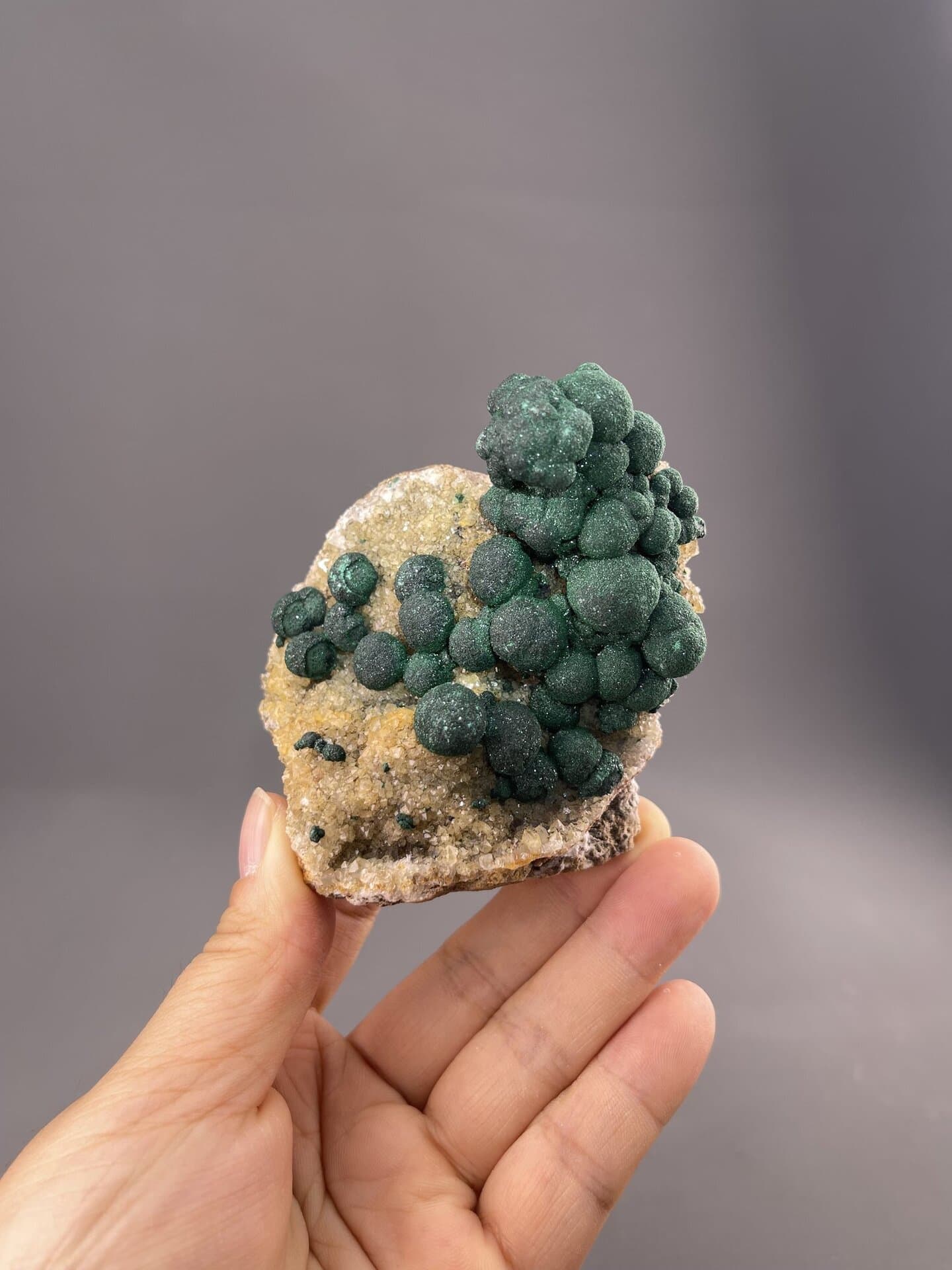 Malachite Specimen from DR Congo Origin – full specimen against white background