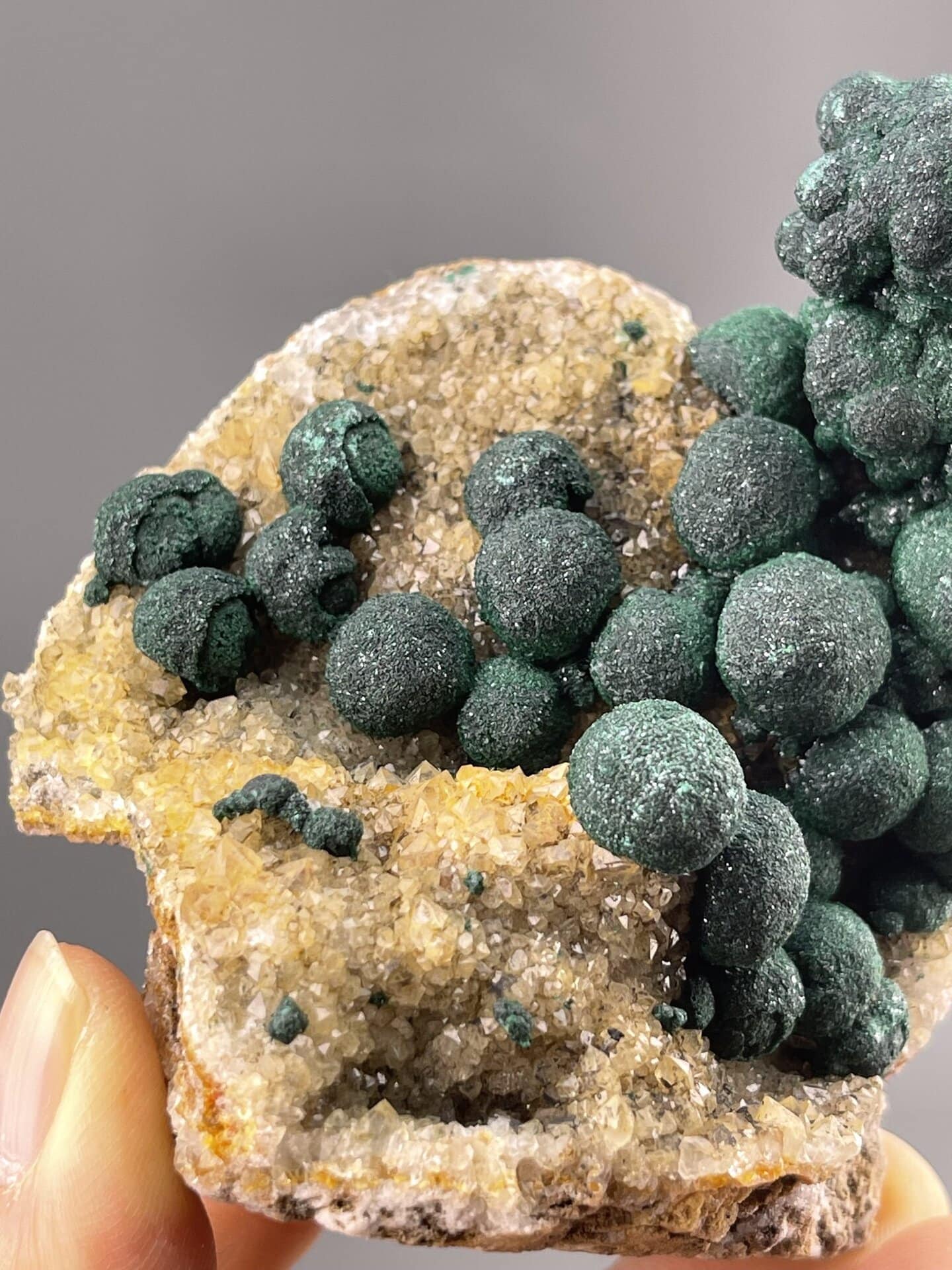Malachite Specimen from DR Congo Origin – scale reference view