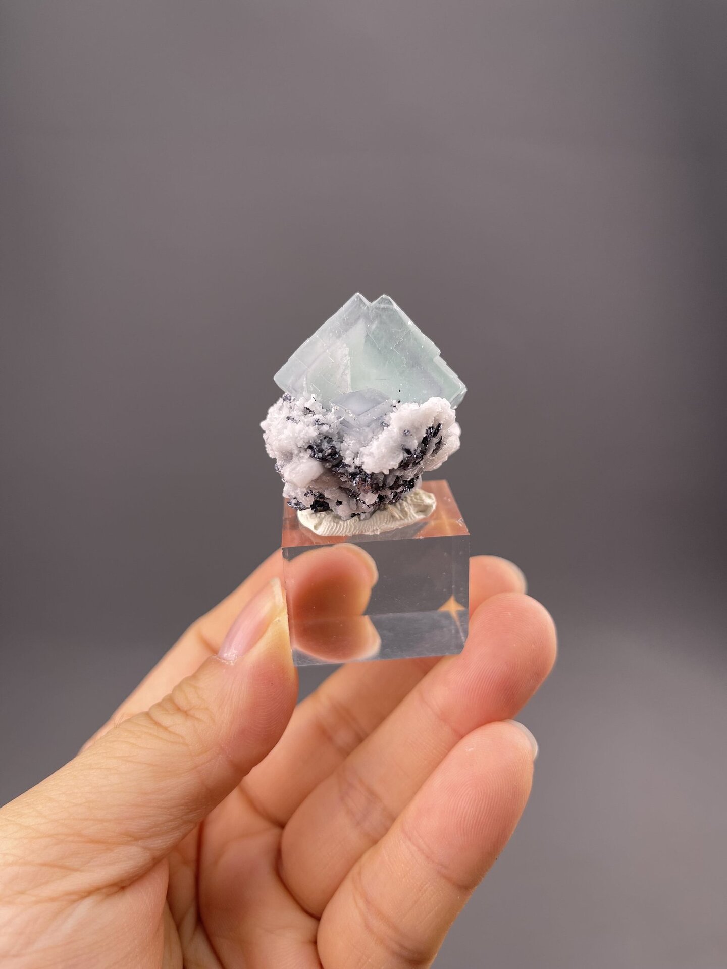 Green quartz with pseudocubic habit from Yaogangxian Mine, Chenzhou, Hunan