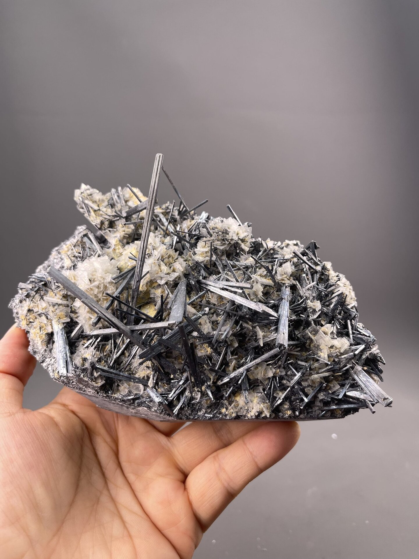 Stibnite Crystals from Hunan, China – crystal termination detail