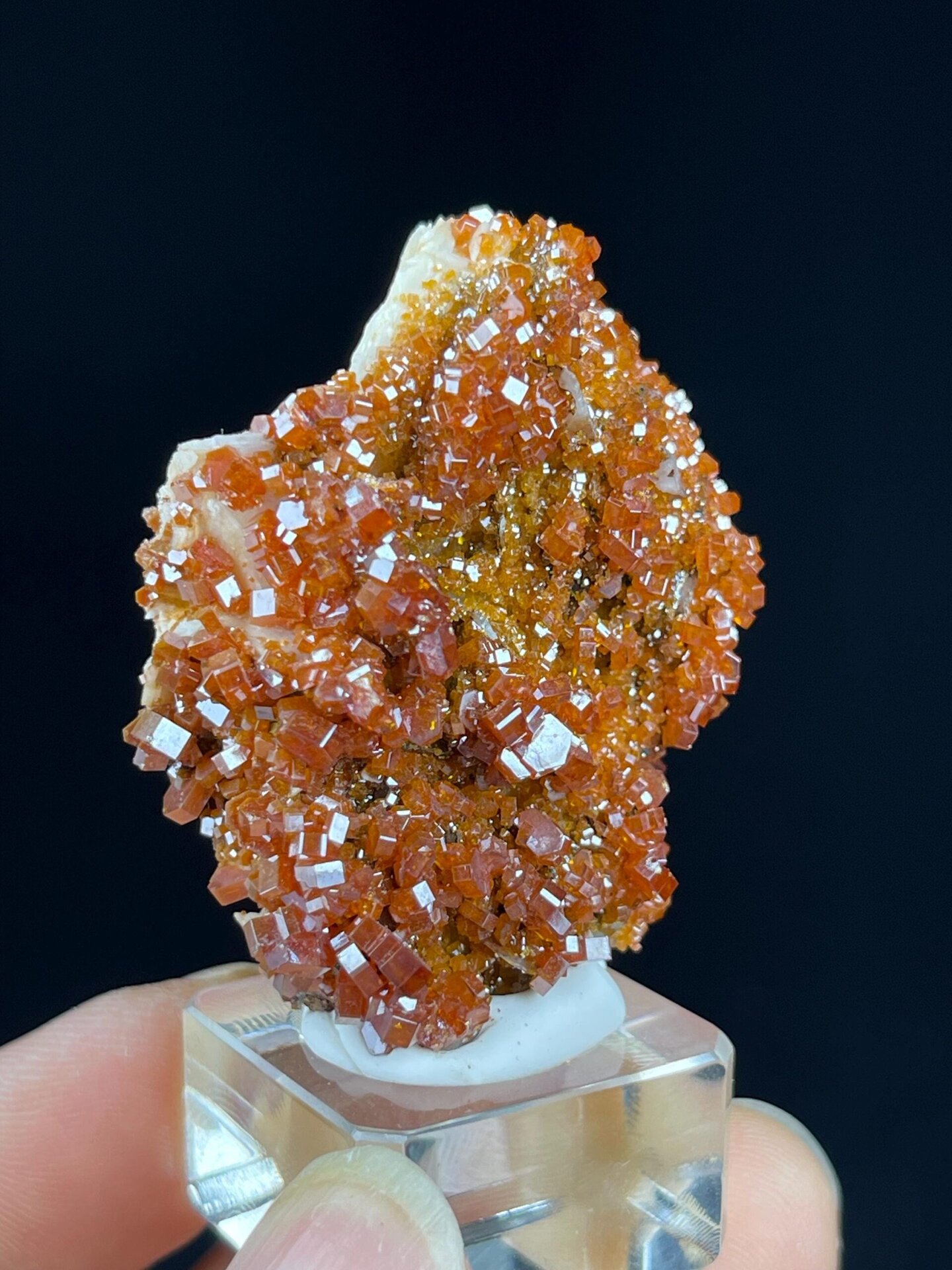 Individual wulfenite crystal tabular faces