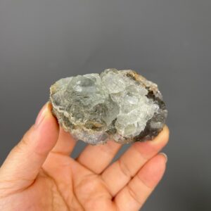 Natural Green Fluorite Cube on Matrix - Transparent Gem - Unique Crystal Specimen - Perfect for Collectors and Home Decor