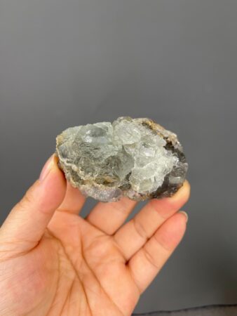 Natural Green Fluorite Cube on Matrix - Transparent Gem - Unique Crystal Specimen - Perfect for Collectors and Home Decor