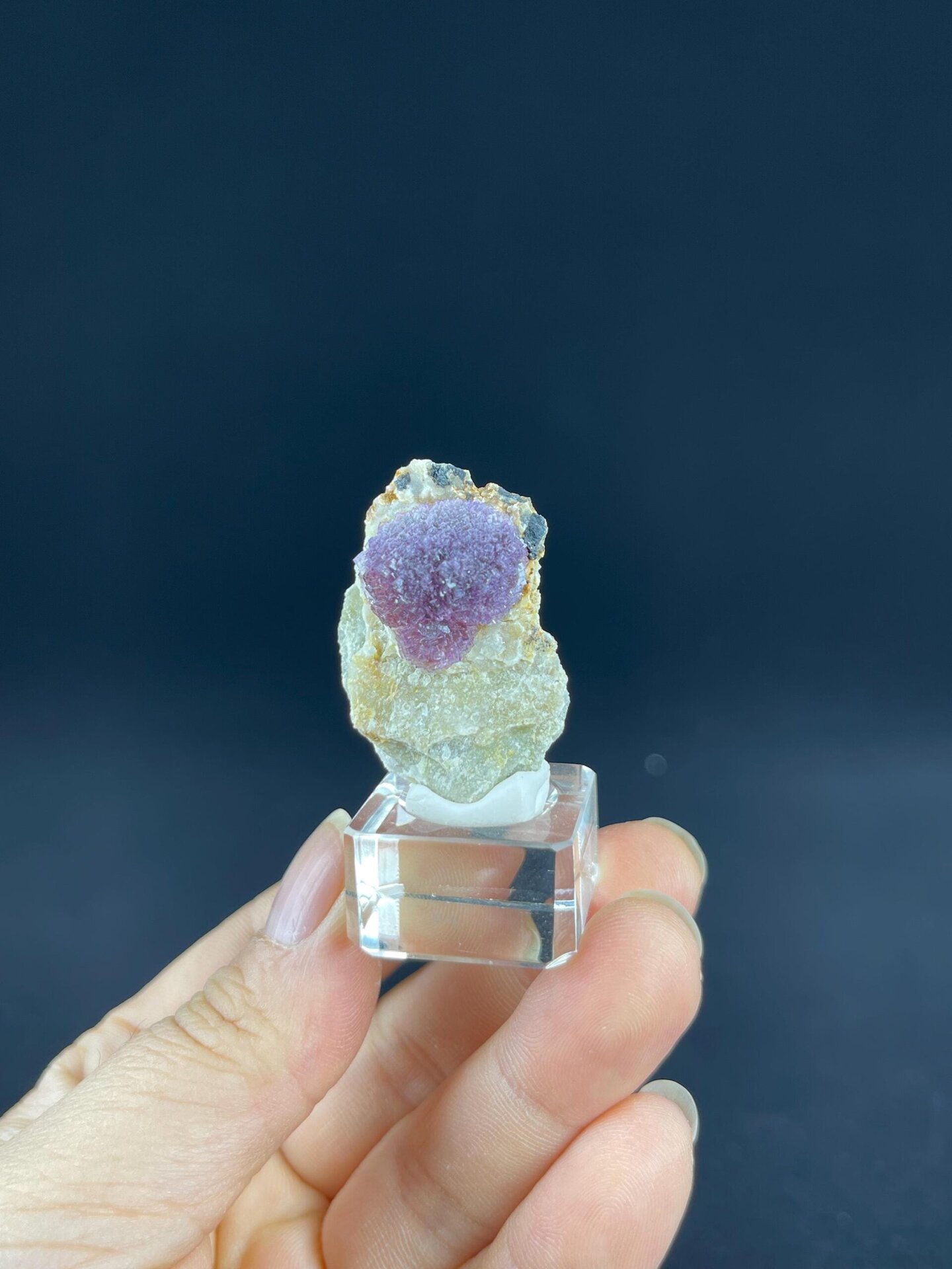 Front view of bayberry-form botryoidal fluorite from Jiangxi