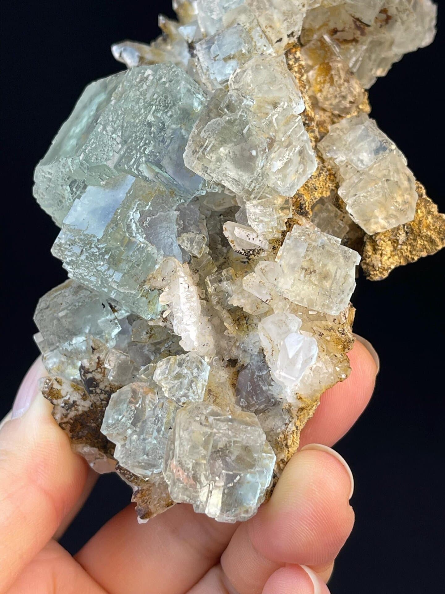 Purple fluorite transparency visible in natural light