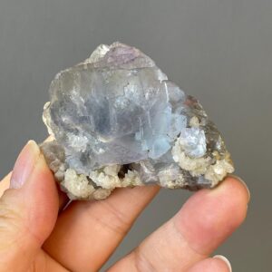 Blue YGX Fluorite Crystal - Step Formation with Intricate Inclusions - Collector's Specimen